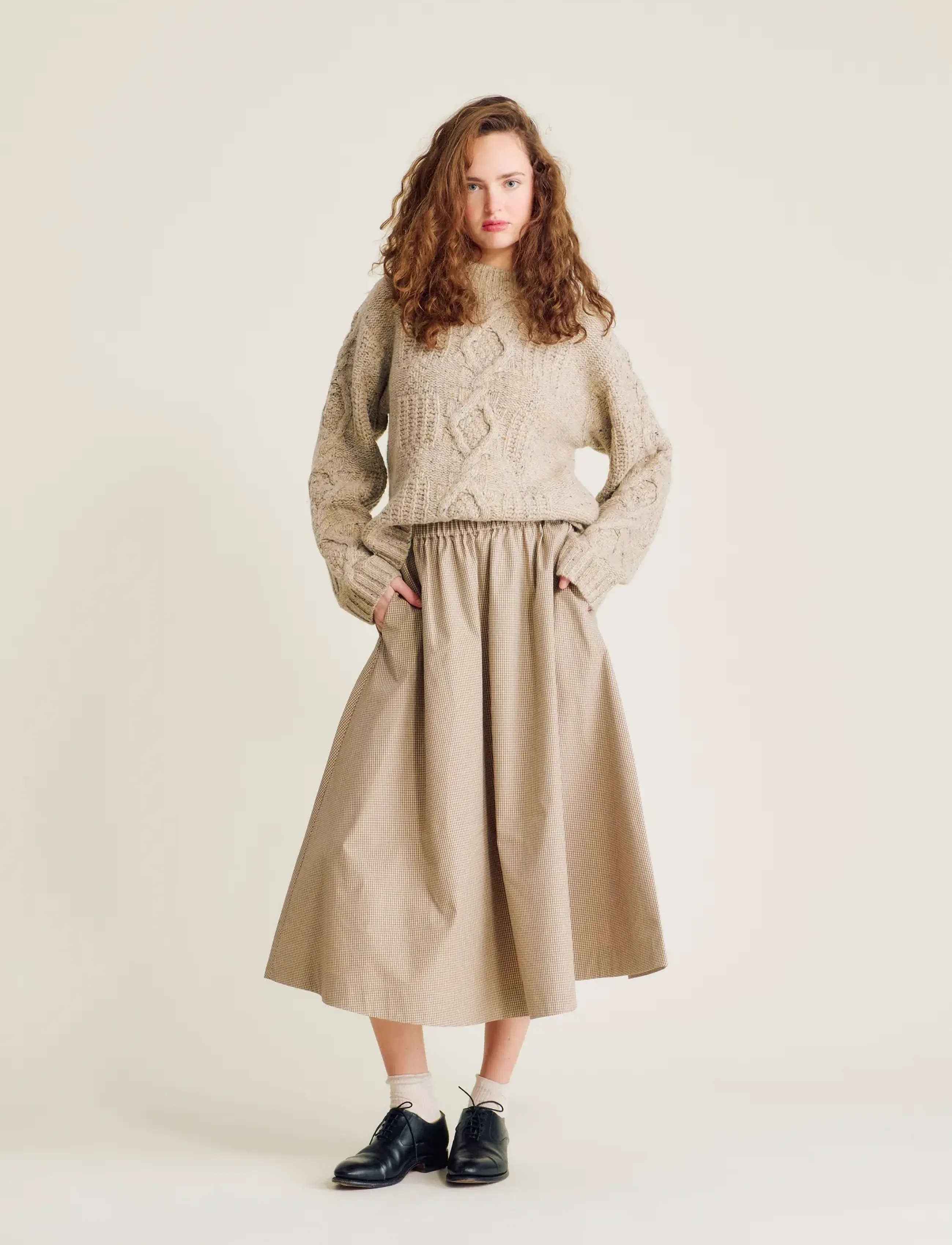 nué notes Leskino Crewneck - nué notes - 022 OATMEAL / beige