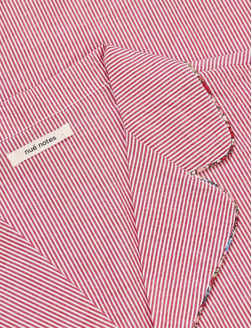 nué notes - Delano Shirt - langærmede skjorter - 381 red stripe - 2