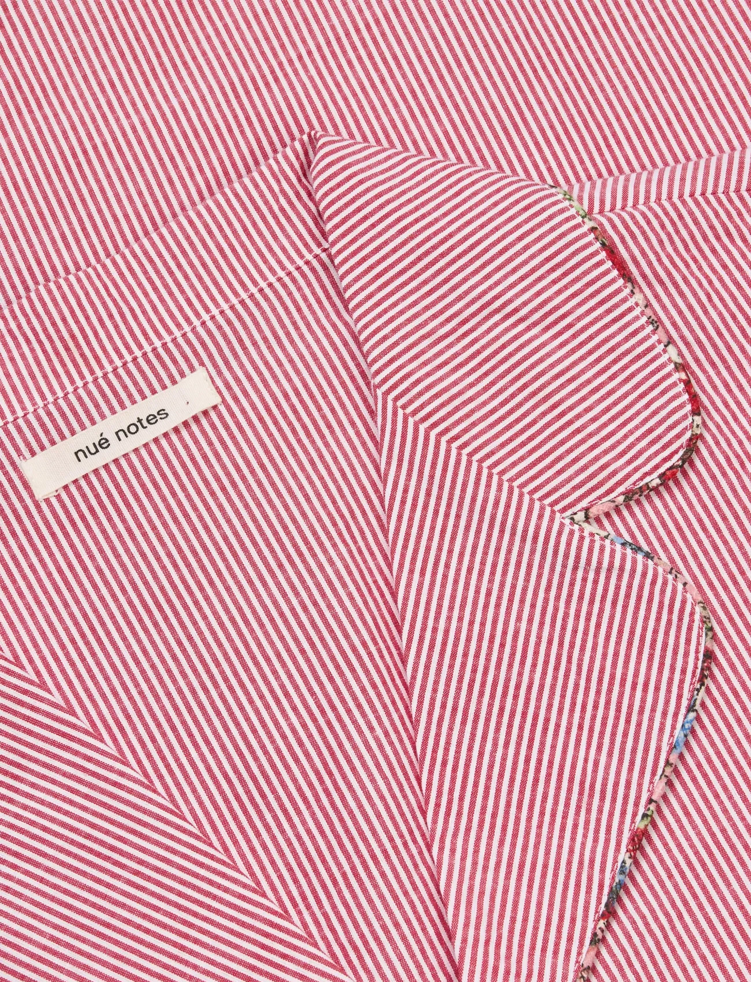 nué notes - Delano Shirt - pikkade varrukatega särgid - 381 red stripe - 2