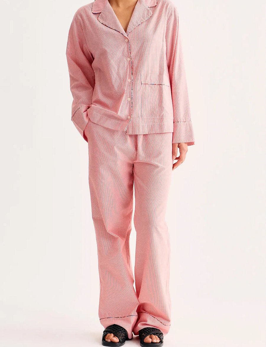 nué notes - Clearlake Pants - pyjamahosen - 381 red stripe - 0