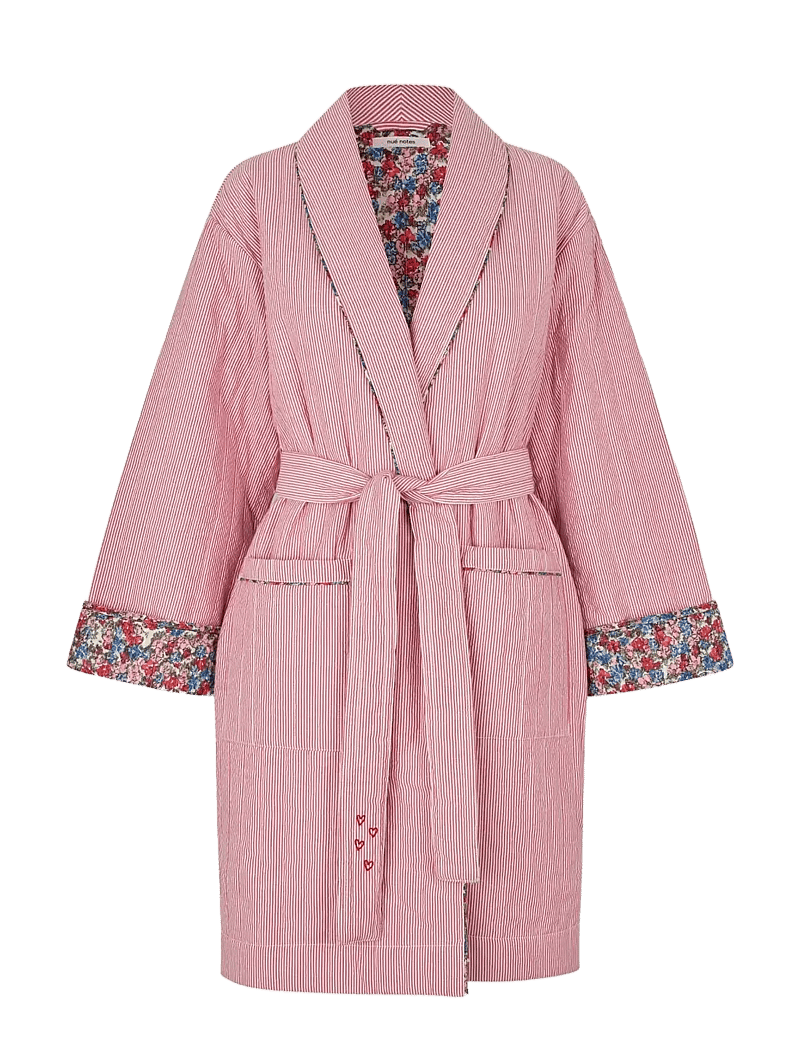 nué notes - Brea Jacket - bademäntel - 381 red stripe - 1