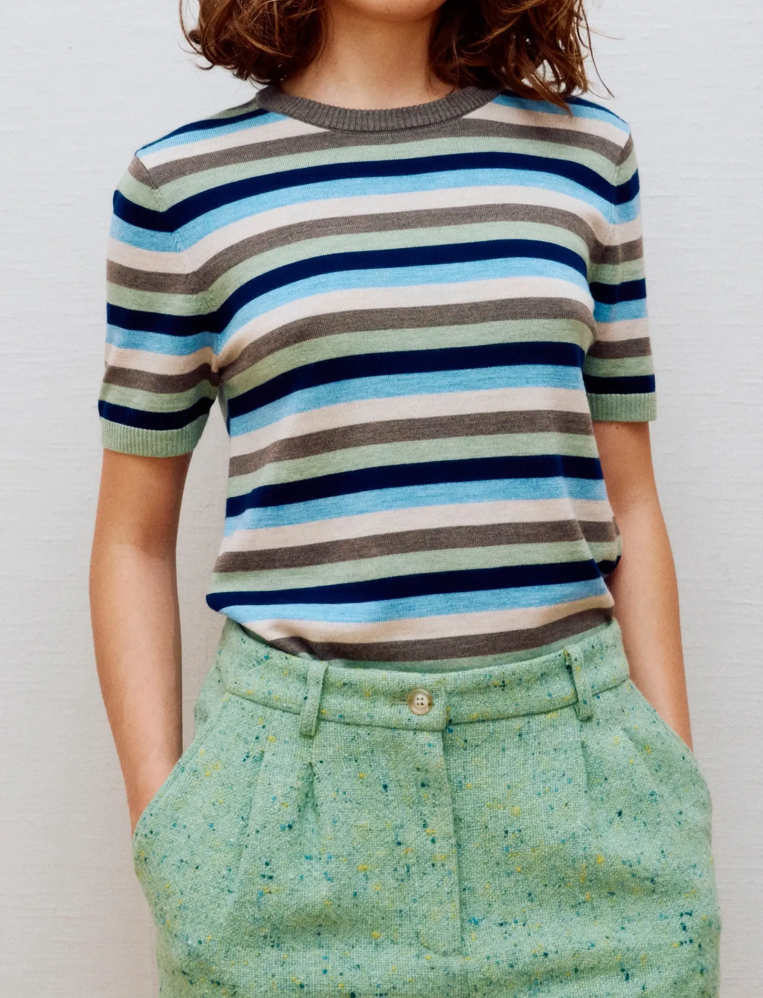 nué notes Mirabel Crewneck - T-särgid - 965  MULTI STRIPE / multi