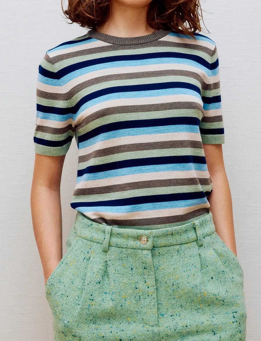 nué notes - Mirabel Crewneck - striktrøjer - 965 multi stripe - 0