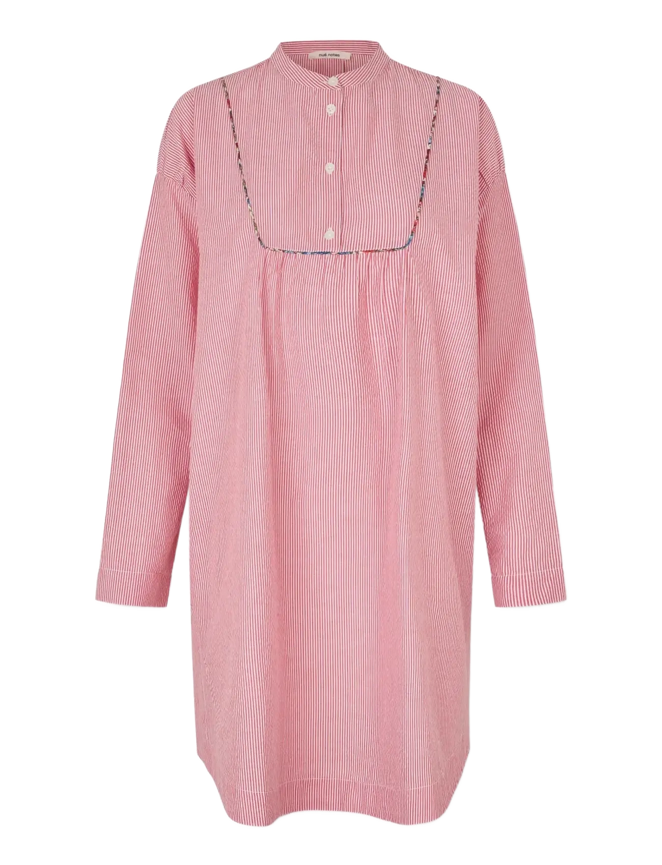 nué notes Astana Dress - Kläder - 381 RED STRIPE / red