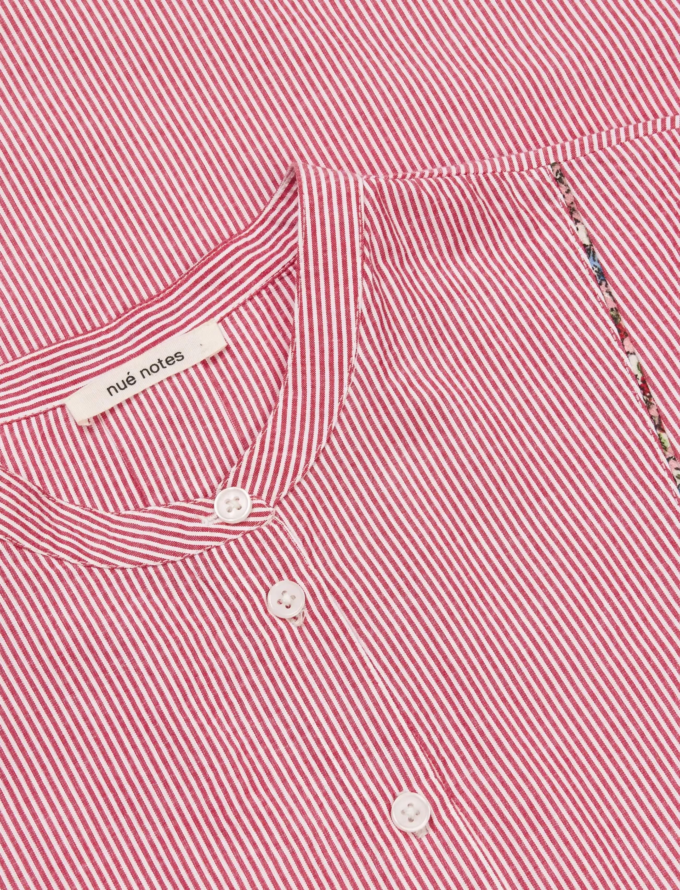 nué notes - Astana Dress - hemdkleider - 381 red stripe - 2