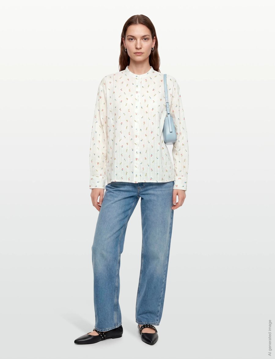 nué notes - Florian Shirt - pikkade varrukatega särgid - 924 blooming tapestry - 0
