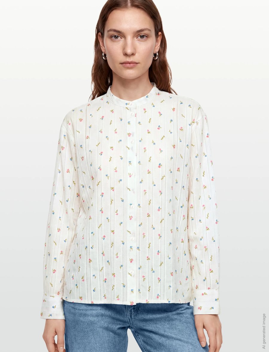 nué notes - Florian Shirt - pikkade varrukatega särgid - 924 blooming tapestry - 3