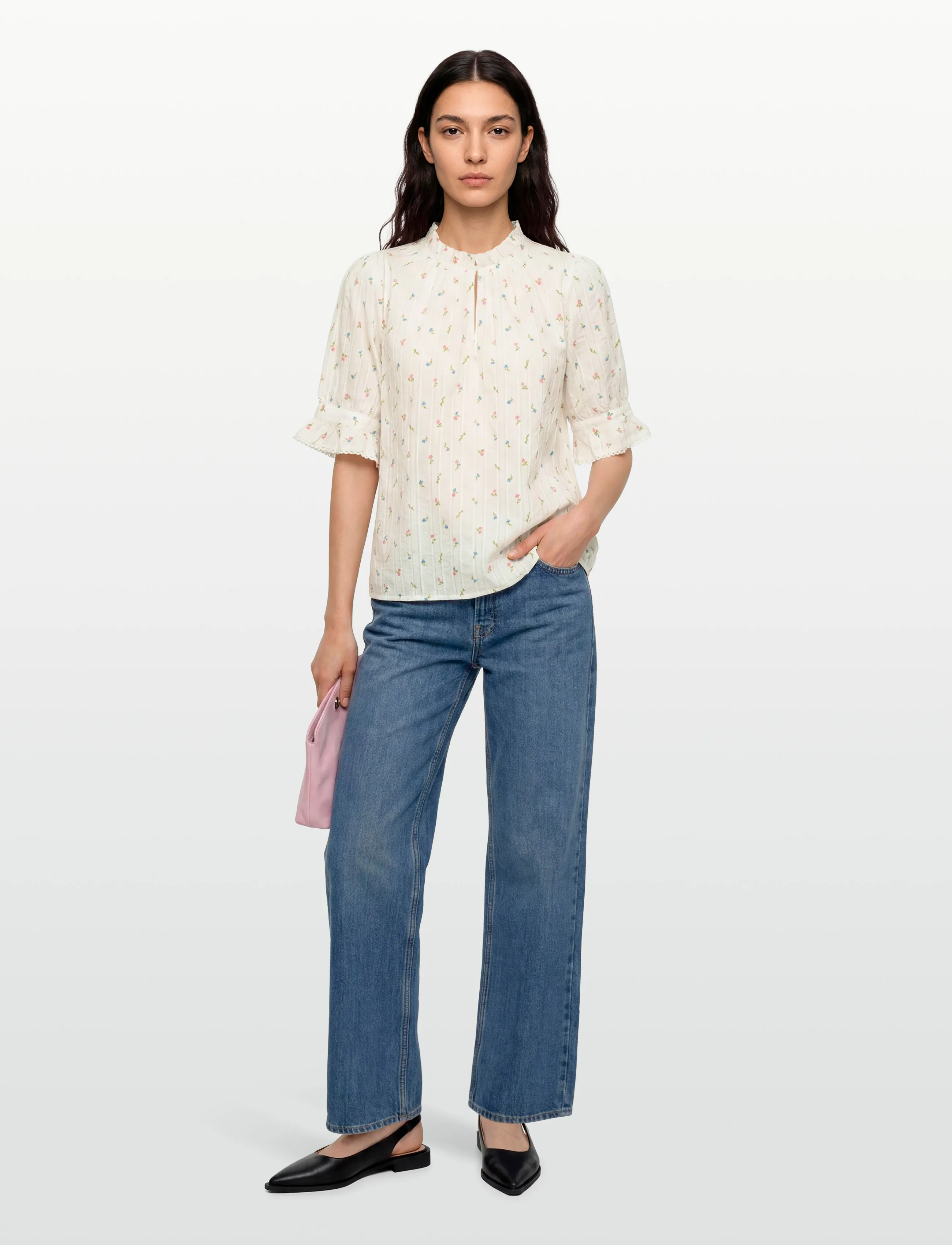 nué notes Lucena Blouse, 42, Blouses, Weiß - Short-sleeved, Frauen