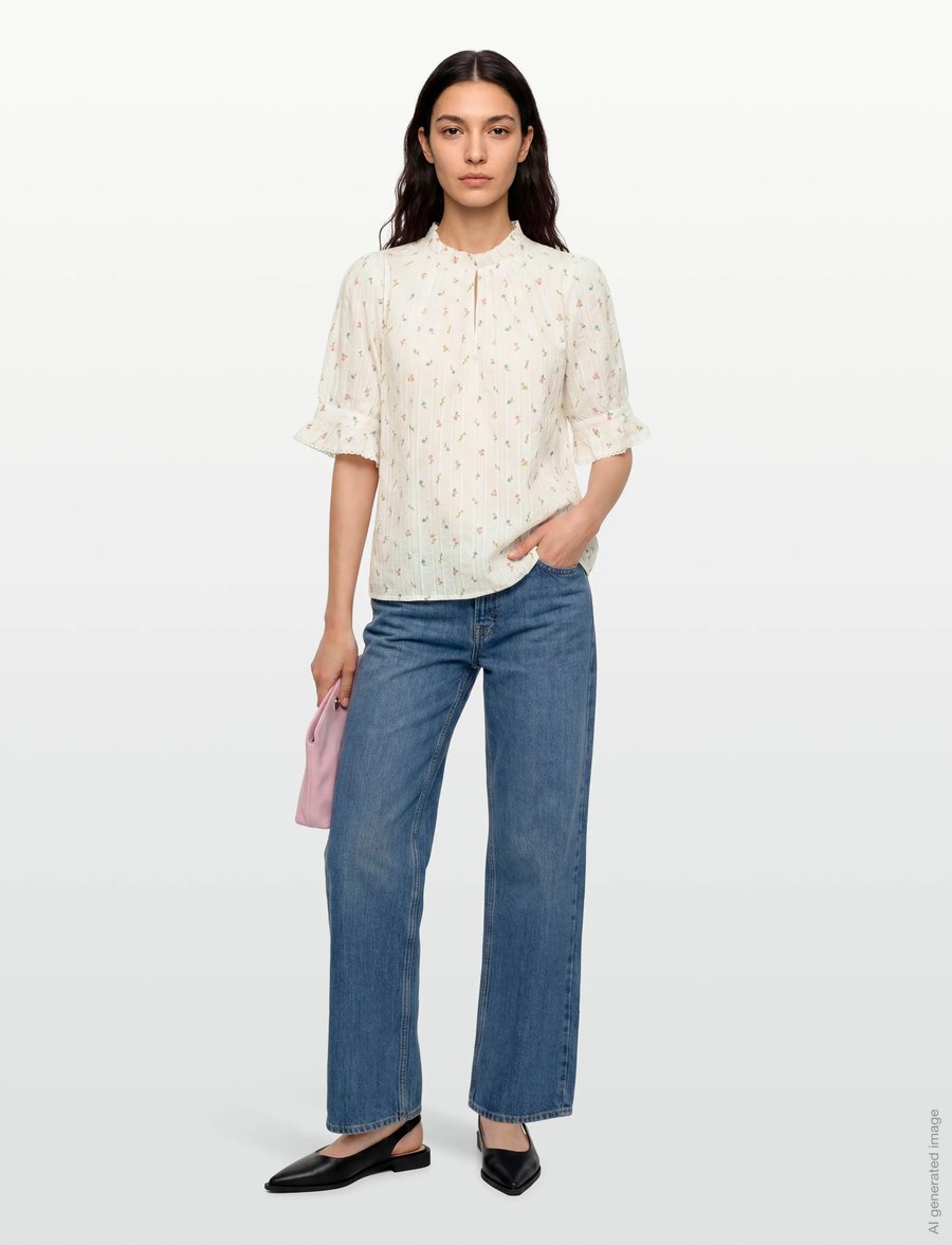 nué notes - Lucena Blouse - kortärmade blusar - 924 blooming tapestry - 0