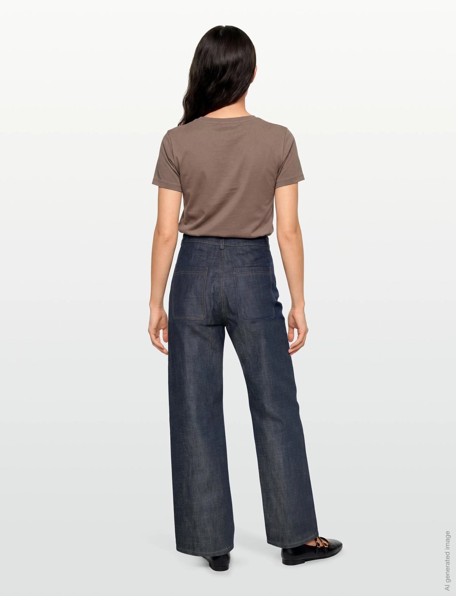 nué notes - Ubeda Pants - džinsi ar platām starām - 447 dark denim - 4