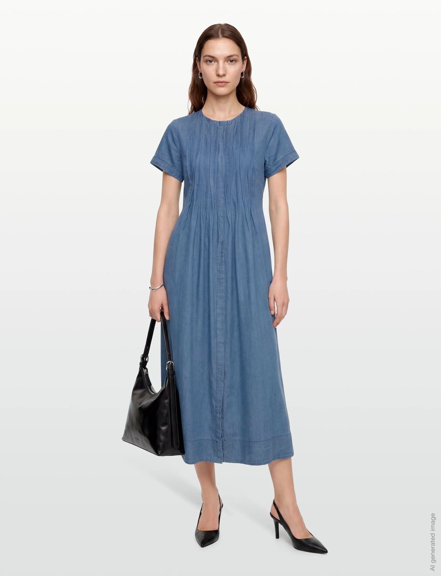 nué notes - Belize Dress - maxikleider - 406 denim blue - 0