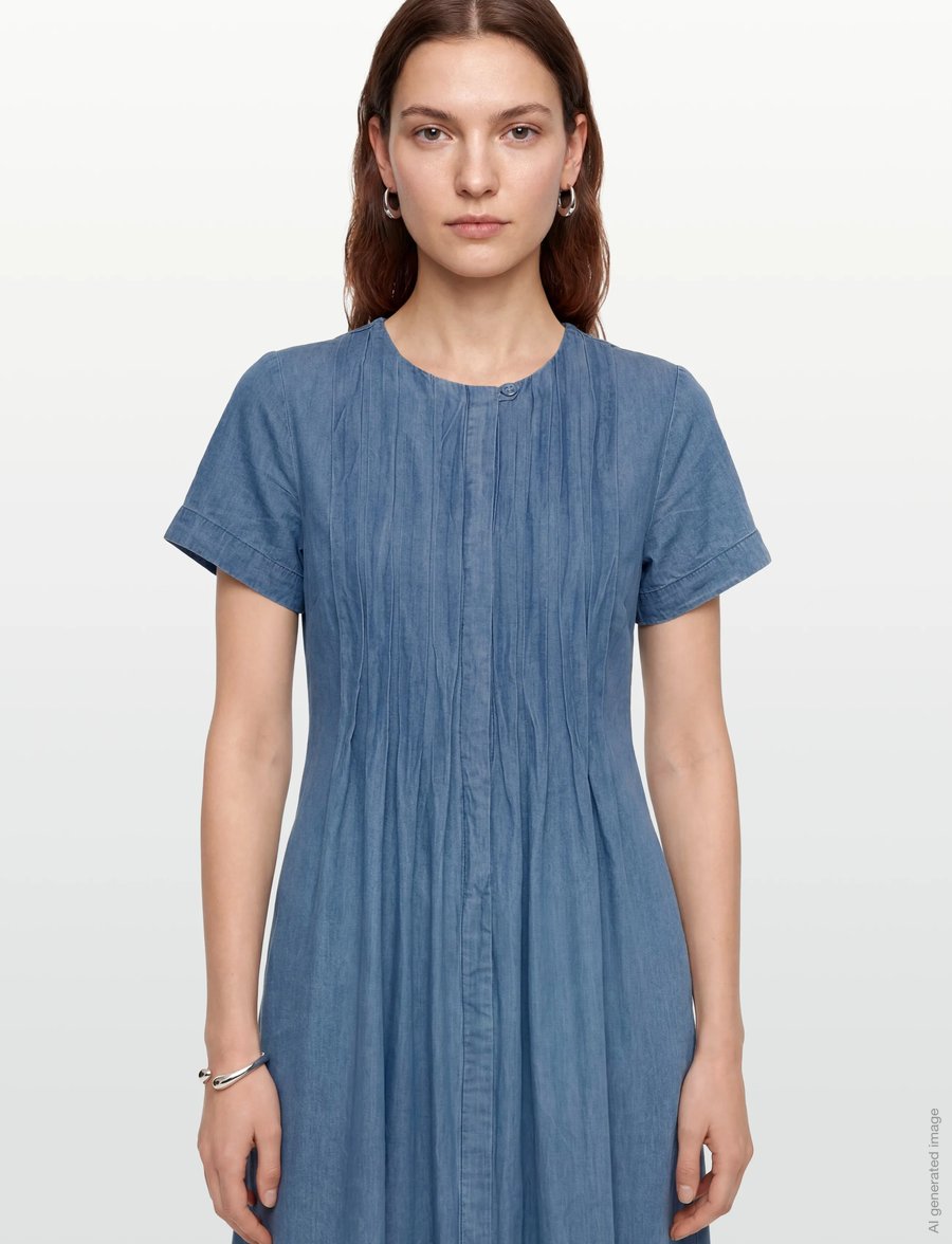 nué notes - Belize Dress - maxikleider - 406 denim blue - 3