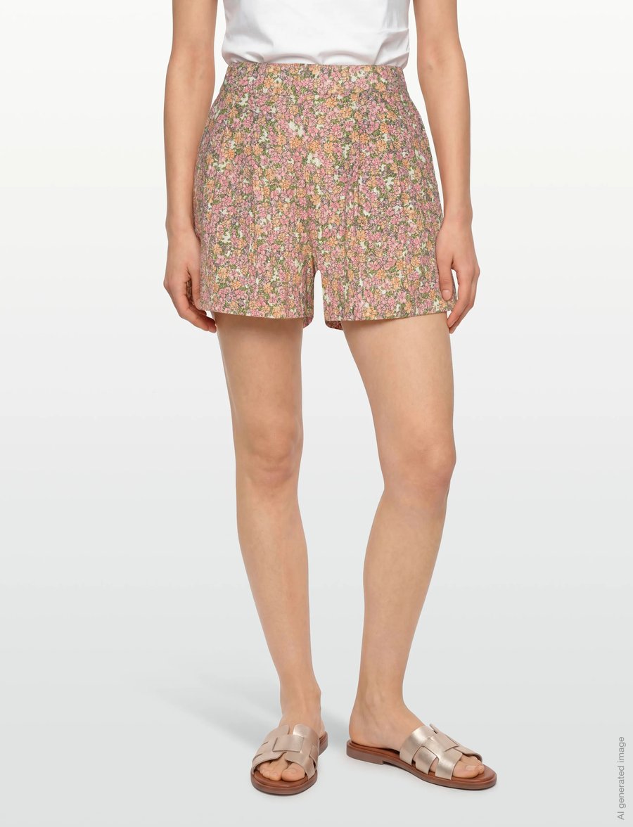 nué notes - Laguna Shorts - freizeitshorts - 188 peach floral - 3
