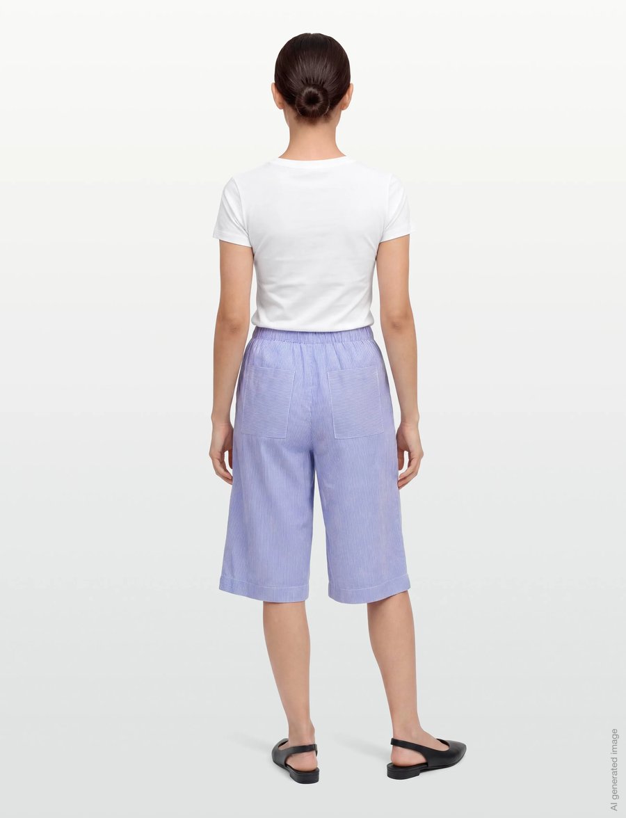 nué notes - Giza Shorts - casual szorty - 575 blue stripe mix - 4