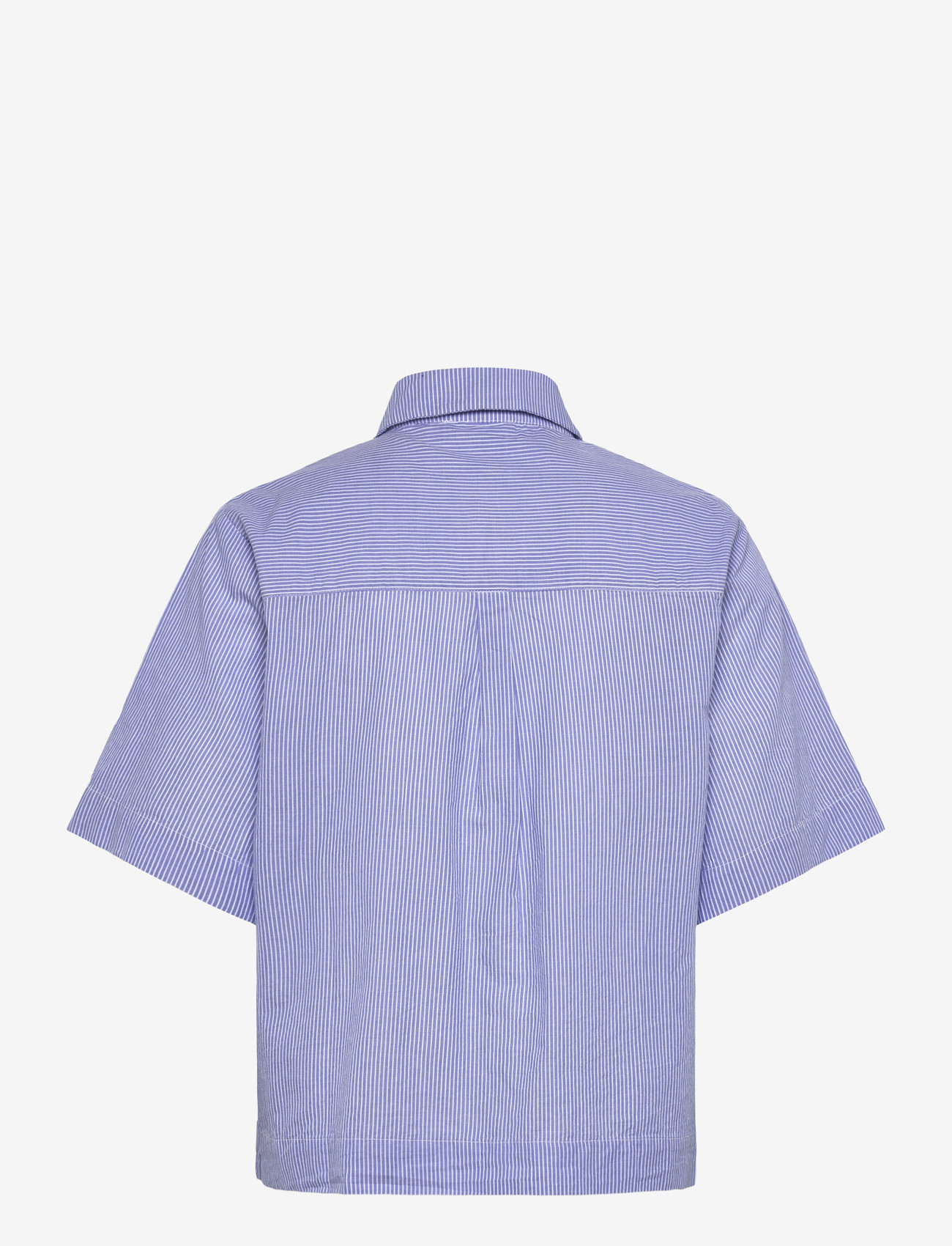 nué notes - Eibar Shirt - kortærmede skjorter - 575 blue stripe mix - 1