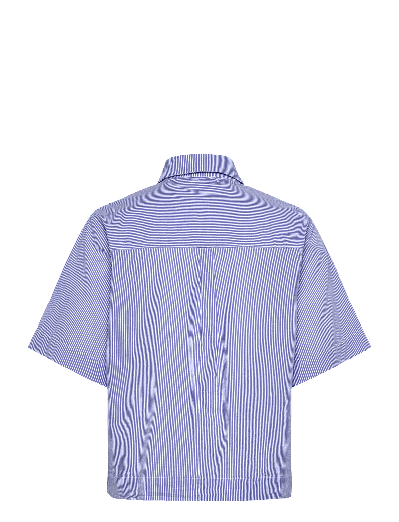 nué notes - Eibar Shirt - kortærmede skjorter - 575 blue stripe mix - 1