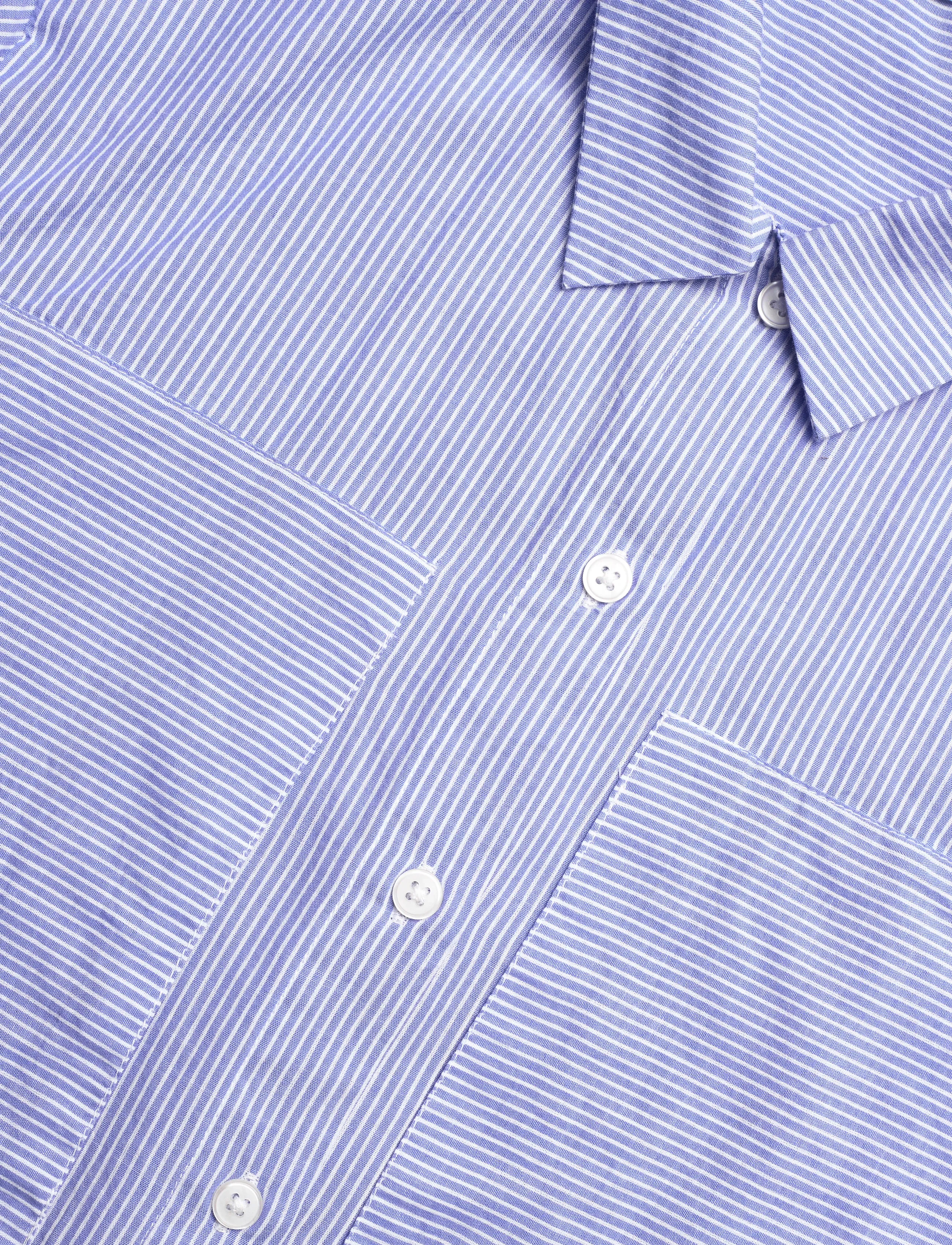 nué notes - Eibar Shirt - kurzärmlige hemden - 575 blue stripe mix - 5