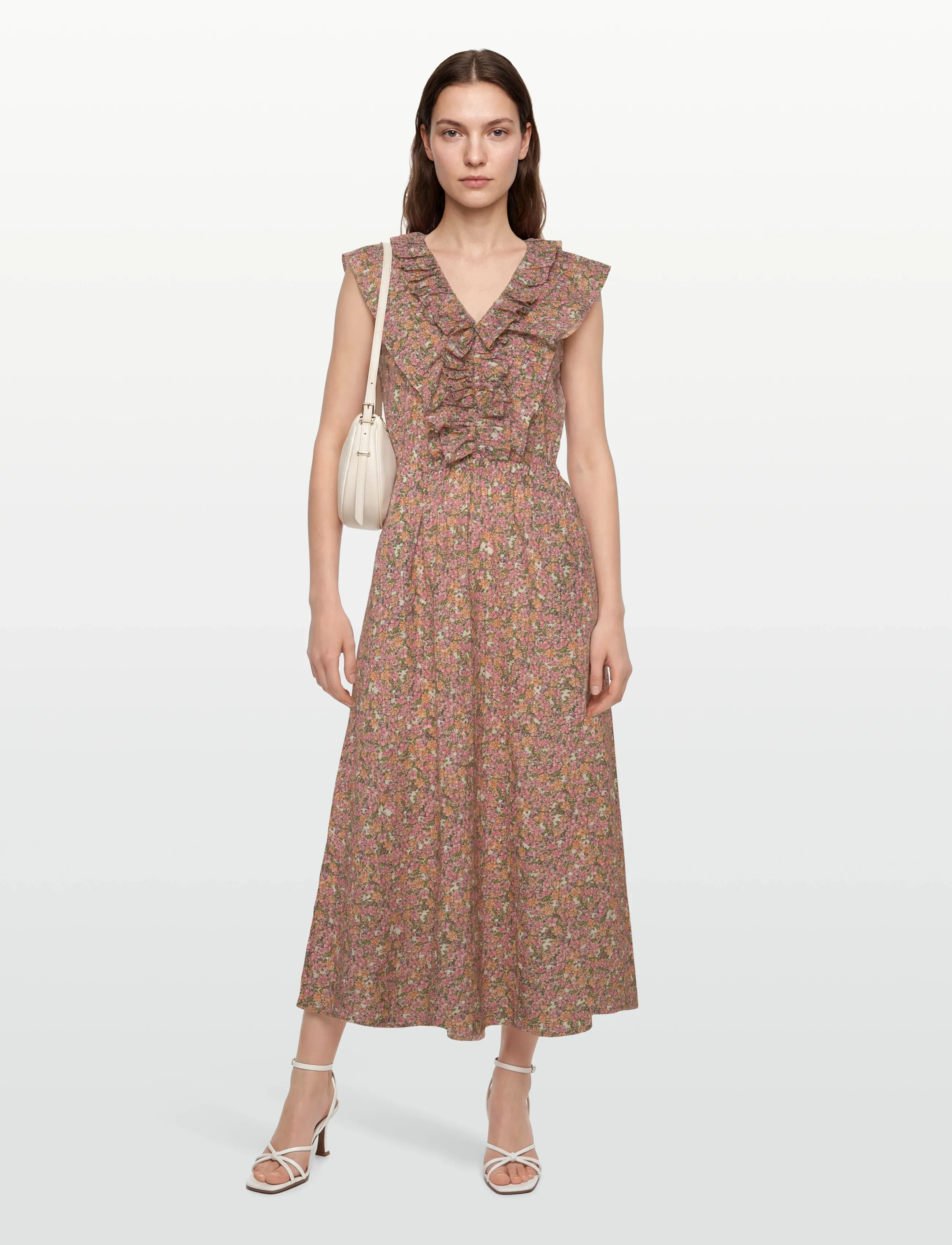 nué notes Antequera Dress - Special Occasions - 188 PEACH FLORAL / coral