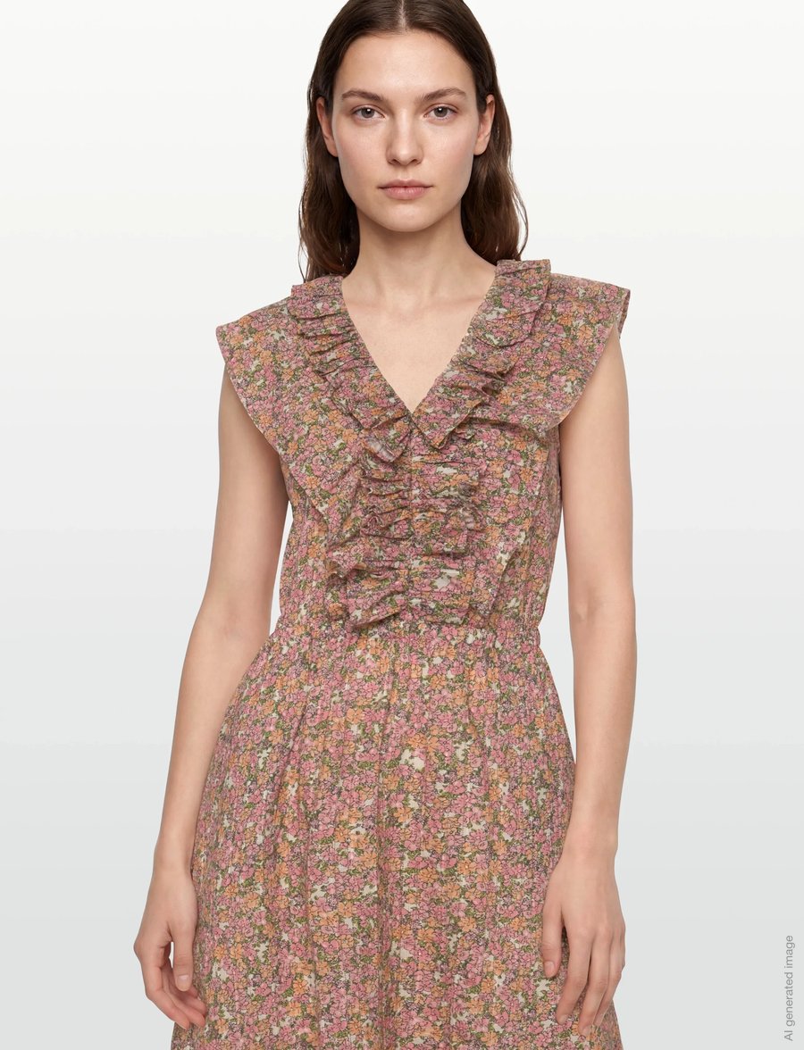 nué notes - Antequera Dress - maxikleider - 188 peach floral - 3