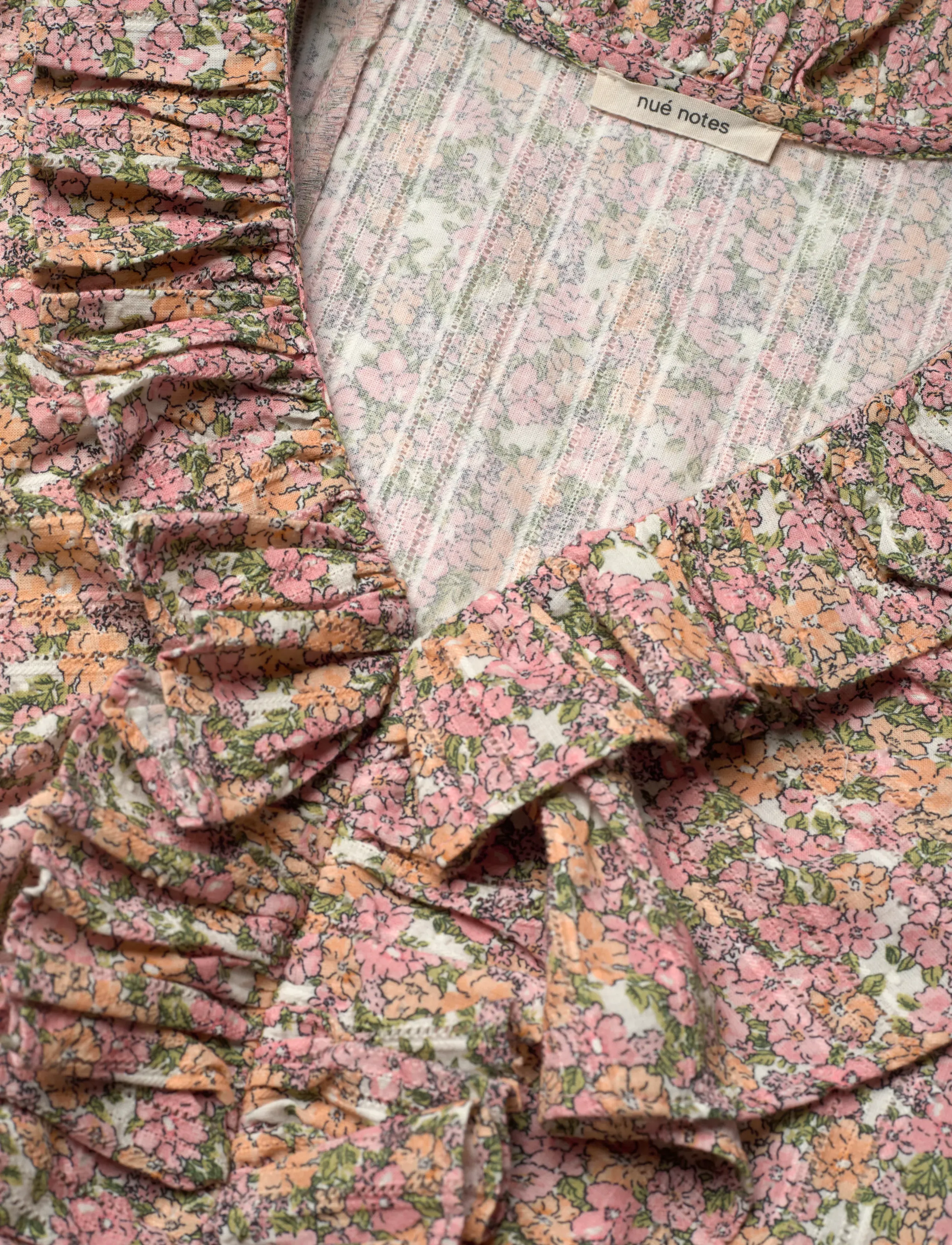 nué notes - Antequera Dress - maxiklänningar - 188 peach floral - 2