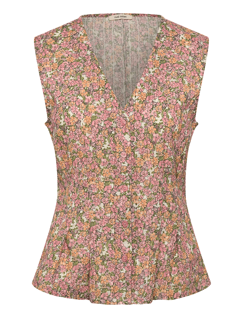 nué notes - Sergovia Vest - adītas vestes - 188 peach floral - 0