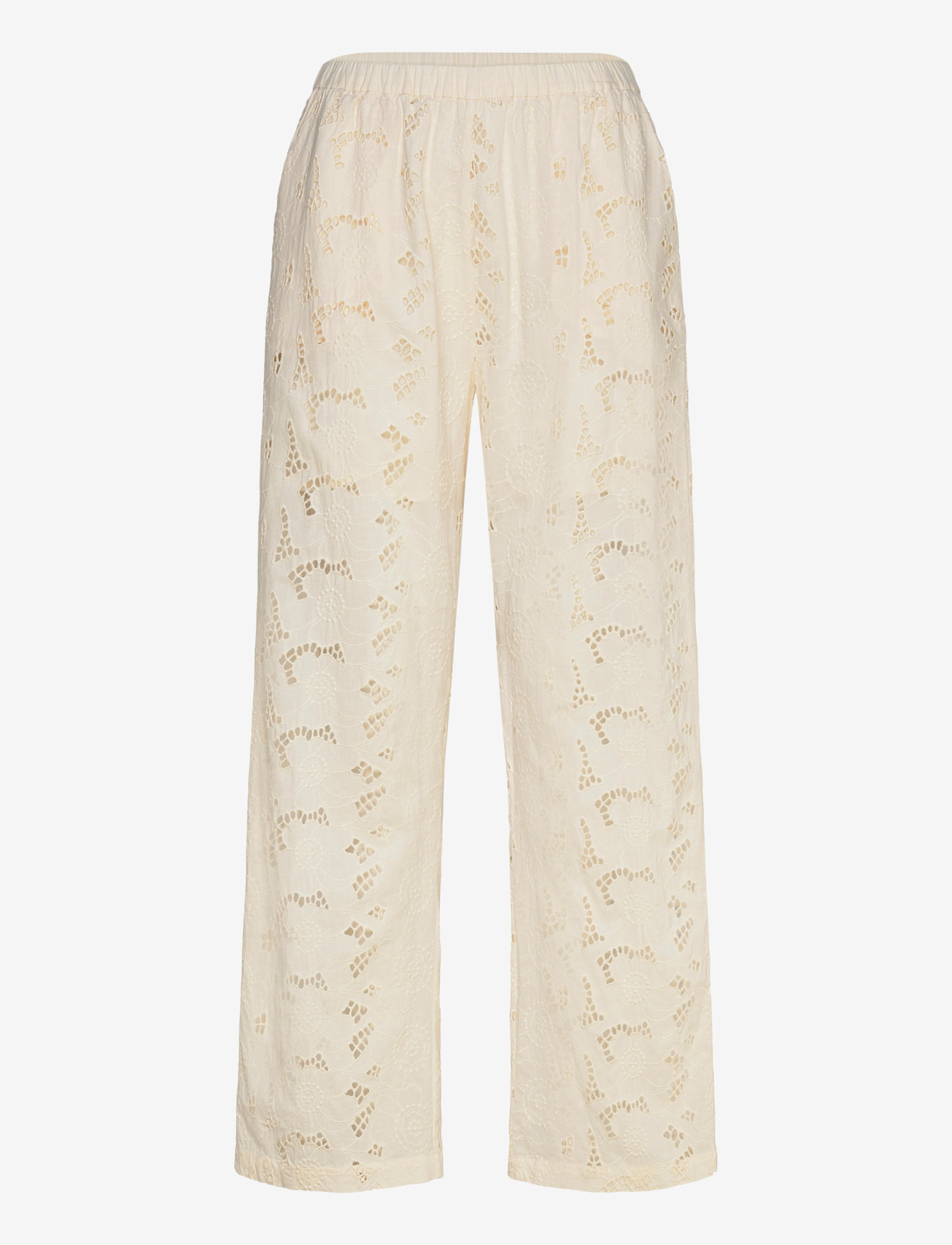 nué notes - Miami Pants - bukser med lige ben - 007 egret - 0