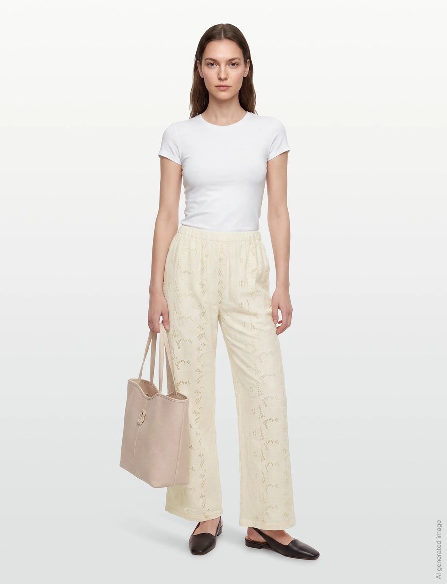 nué notes - Miami Pants - raka byxor - 007 egret - 0