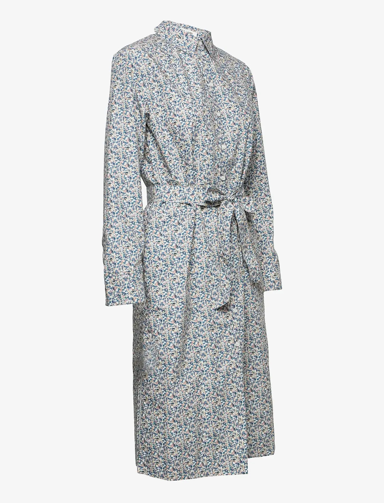 nué notes - Titus Dress - skjortklänningar - dusty blue - 4