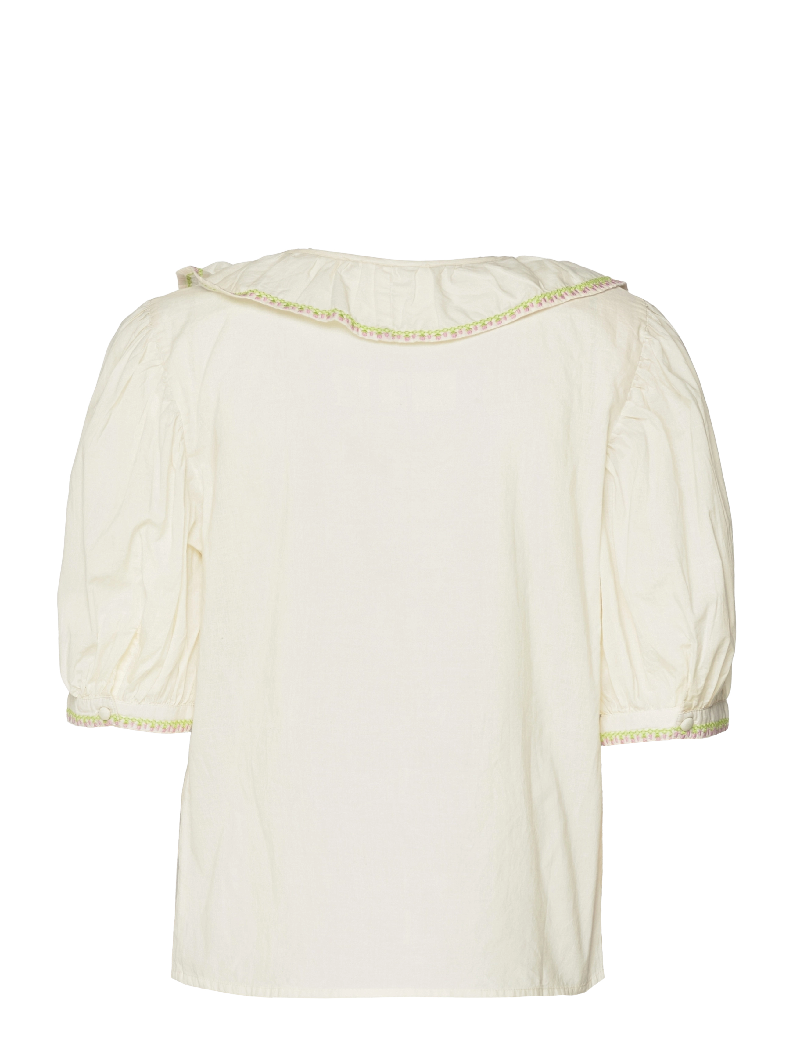 nué notes - Petrice Blouse - short-sleeved blouses - cloud cream - 1