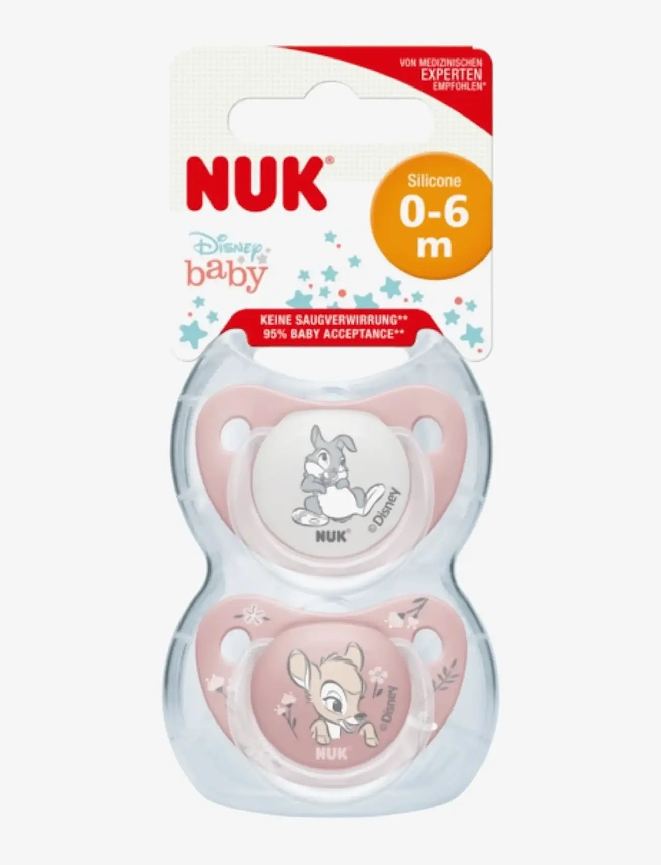 NUK - Trendline pacifier Bambi, size 0-6 months - sutter - pink - 0