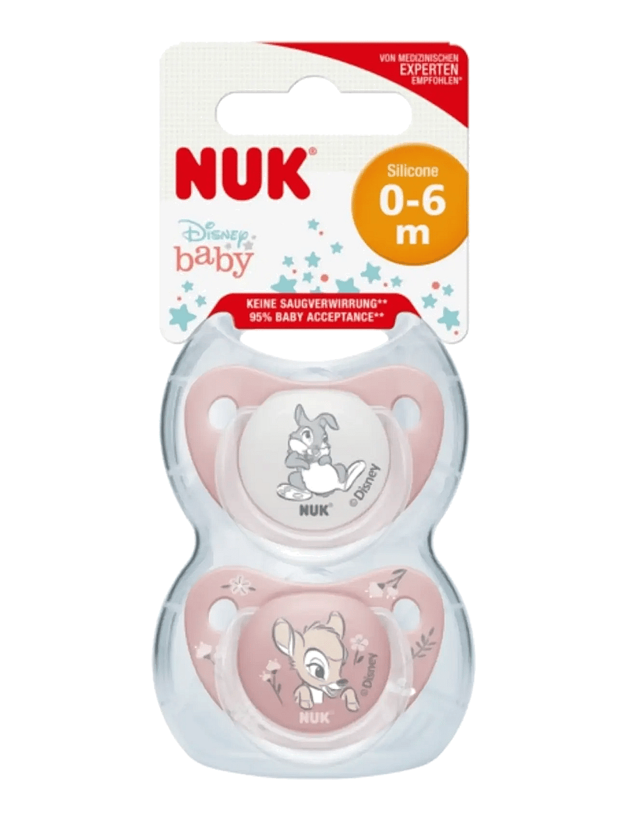 NUK - Trendline pacifier Bambi, size 0-6 months - lutid - pink - 0