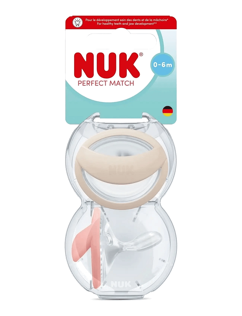 NUK - Perfect Match Beige/Red, size 0-6 months - sutter - beige/red - 0