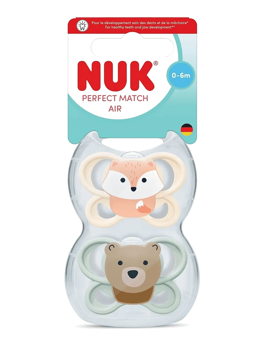 NUK - Perfect Match Air Fox/Bear, size 0-6 months - schnuller - fox/bear - 0