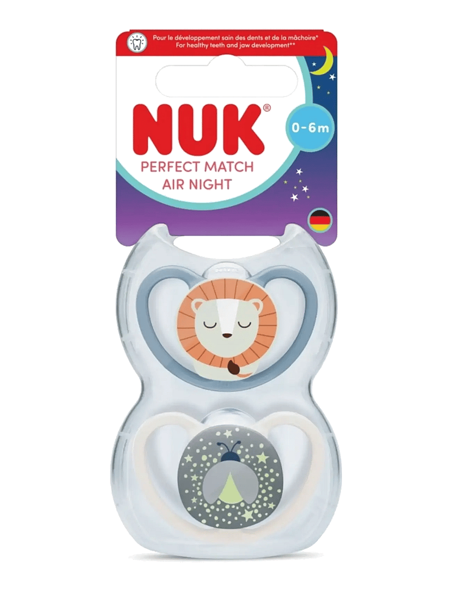 NUK - Perfect Match Air Night Lion, size 0-6 months - nappar - lion - 0