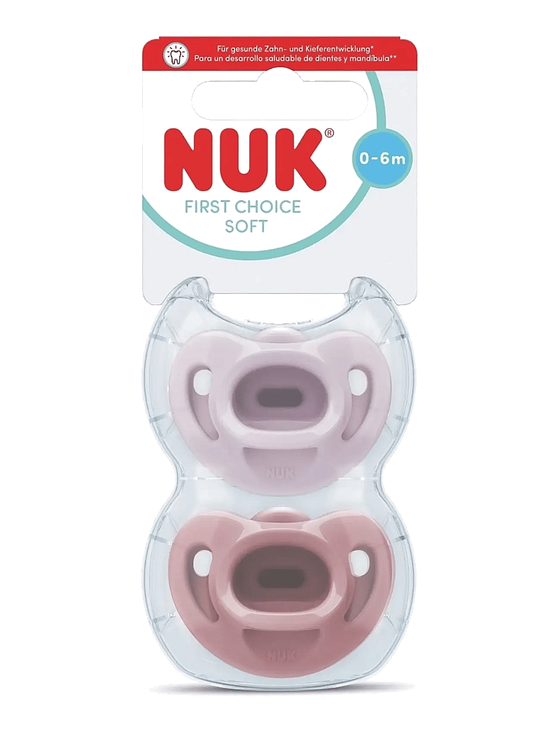 NUK - First Choice Soft Purple/Red, size 0-6 months - schnuller - purple/red - 0
