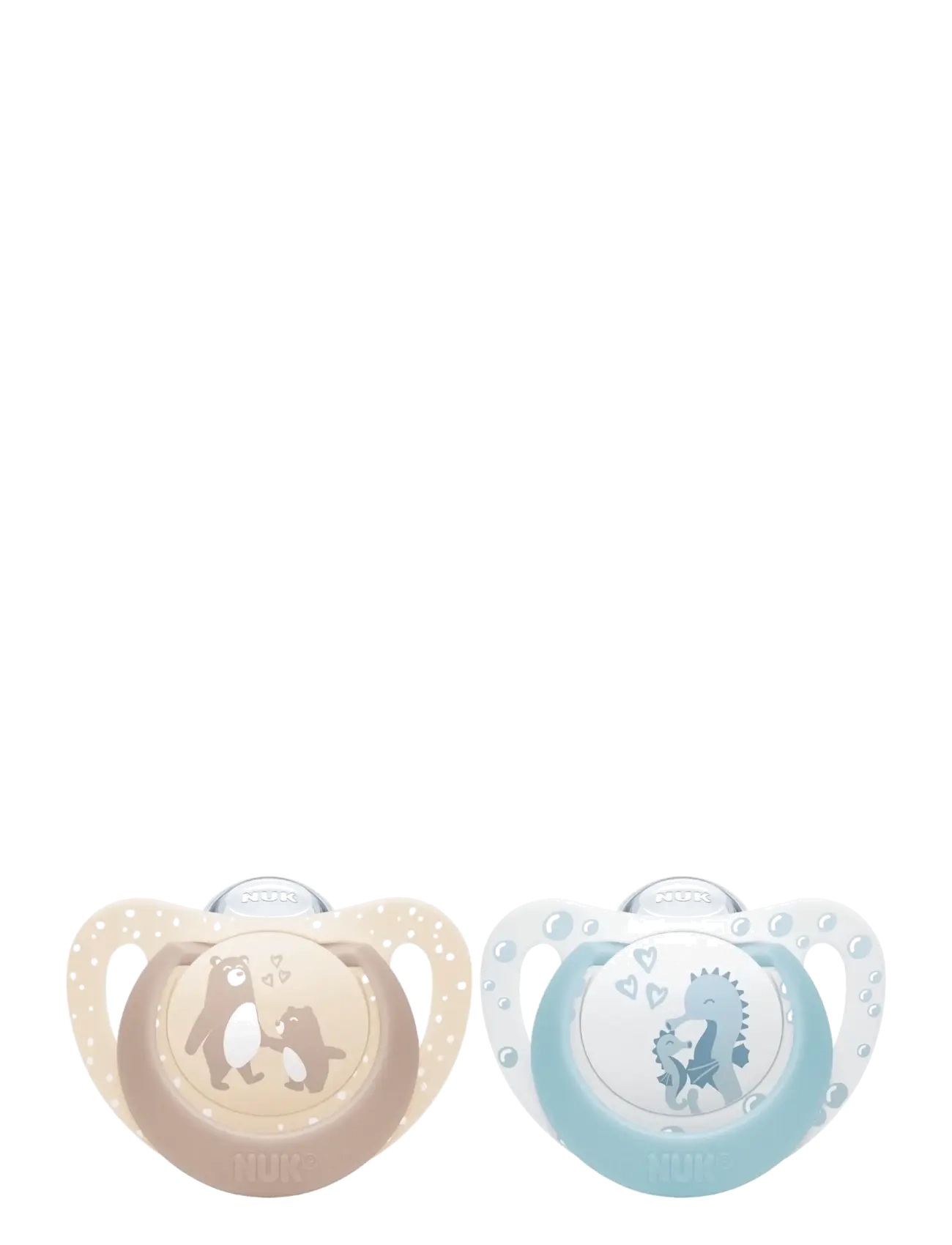 NUK - First Choice Bear/Seahorse, size 0-6 months - nappar - bear/seahorse - 1