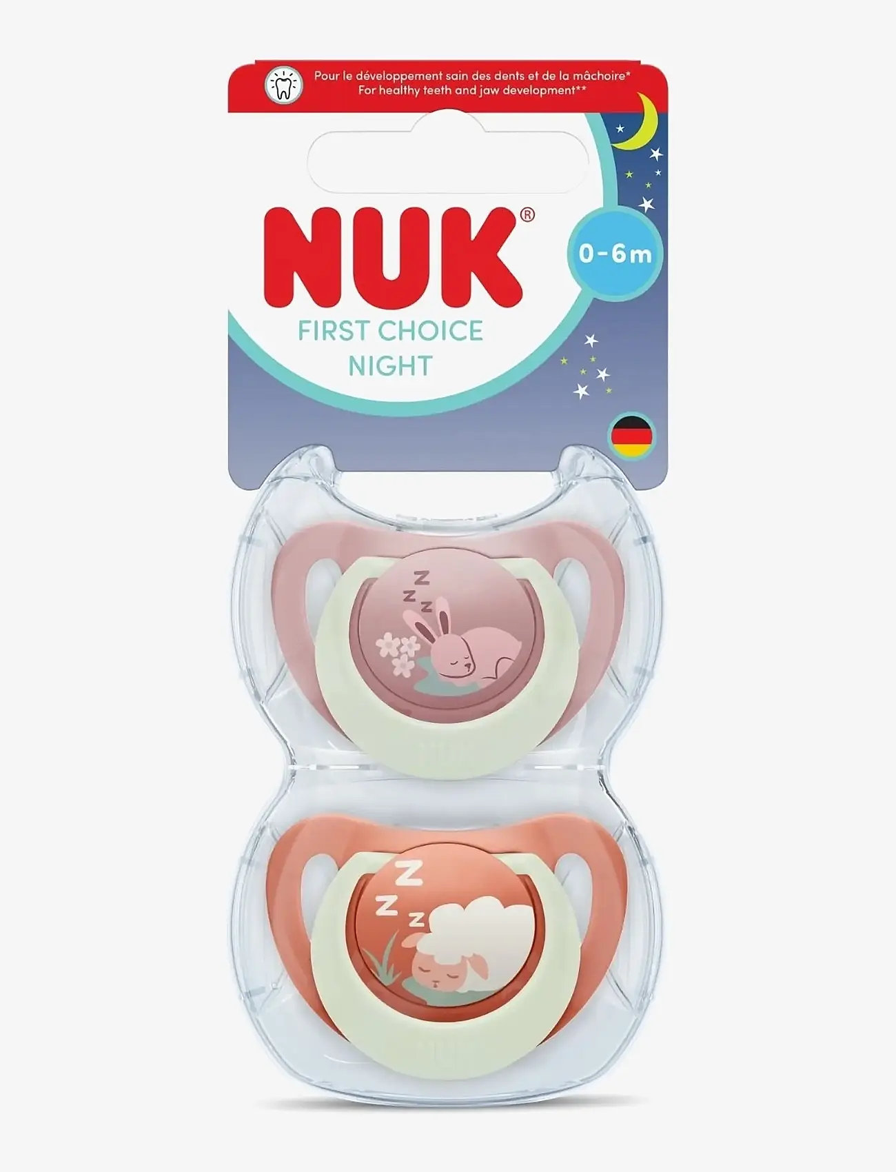 NUK - First Choice Night Bunny/Sheep, size 0-6 months - pacifiers - bunny/sheep - 0