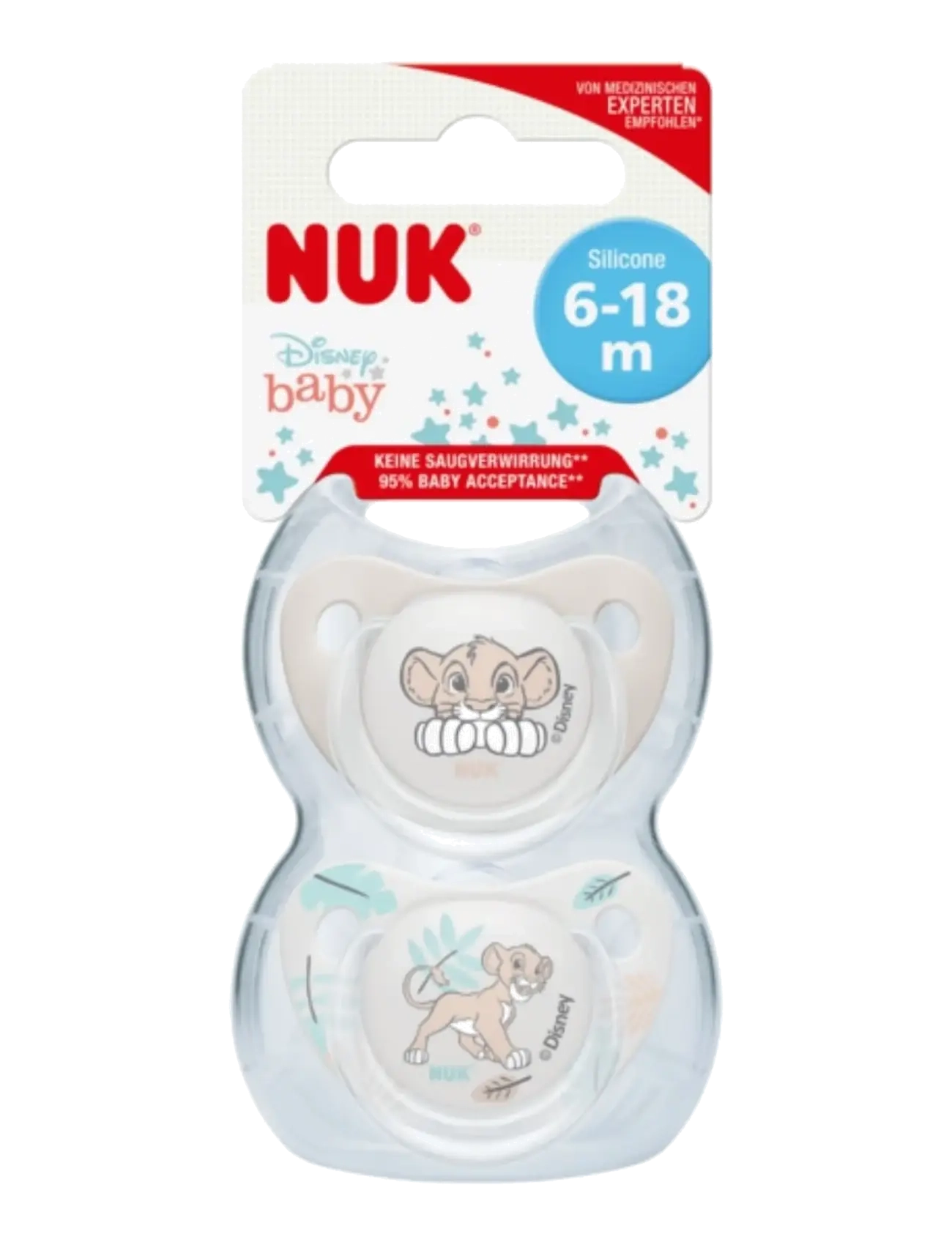 NUK Trendline Pacifier Lion King, Size 6-18 Months, Løvernes Konge Sut, Multi/mønstret, Str: 6-18MONTHS