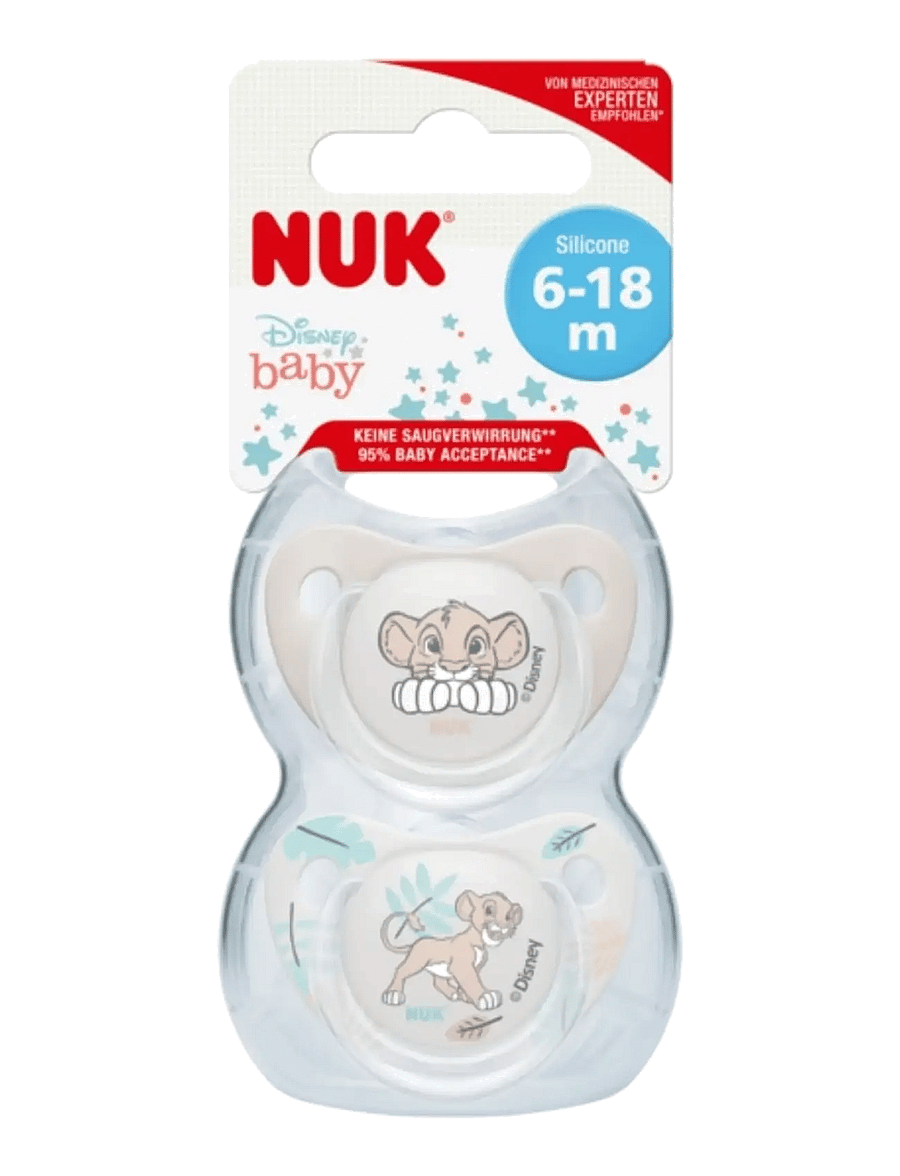 NUK - Trendline pacifier Lion King, size 6-18 months - nappar - beige - 0