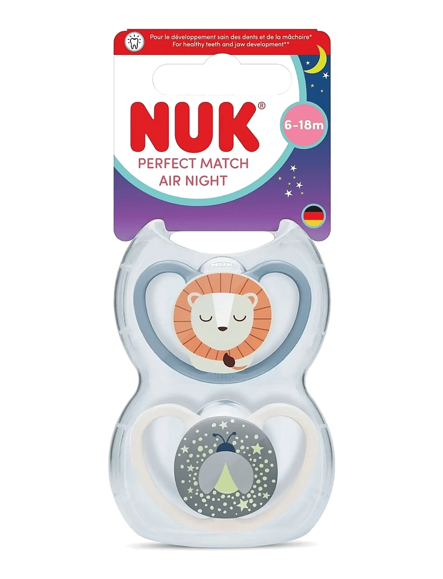 NUK - Perfect Match Air Night Lion, size 6-18 months - sutter - lion - 0