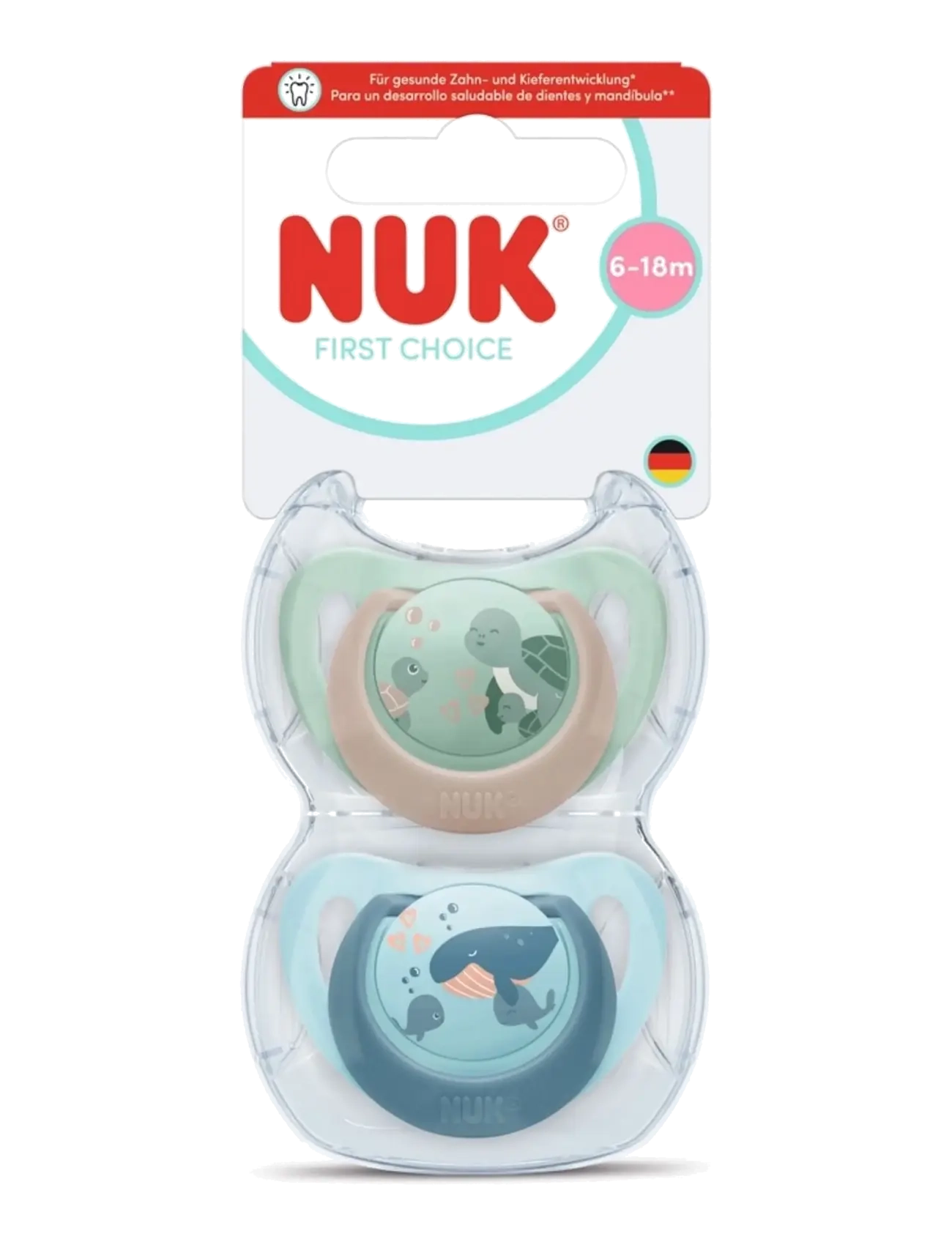 NUK First Choice Turtle/Whale, size 6-18 months - Neuheiten - TURTLE/WHALE / multi