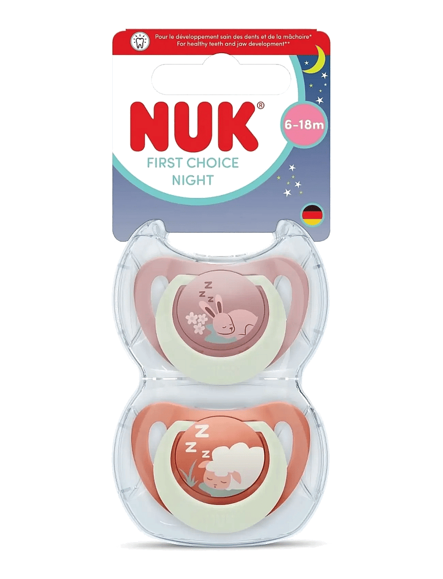 NUK - First Choice Night Bunny/Sheep, size 6-18 months - schnuller - bunny/sheep - 0