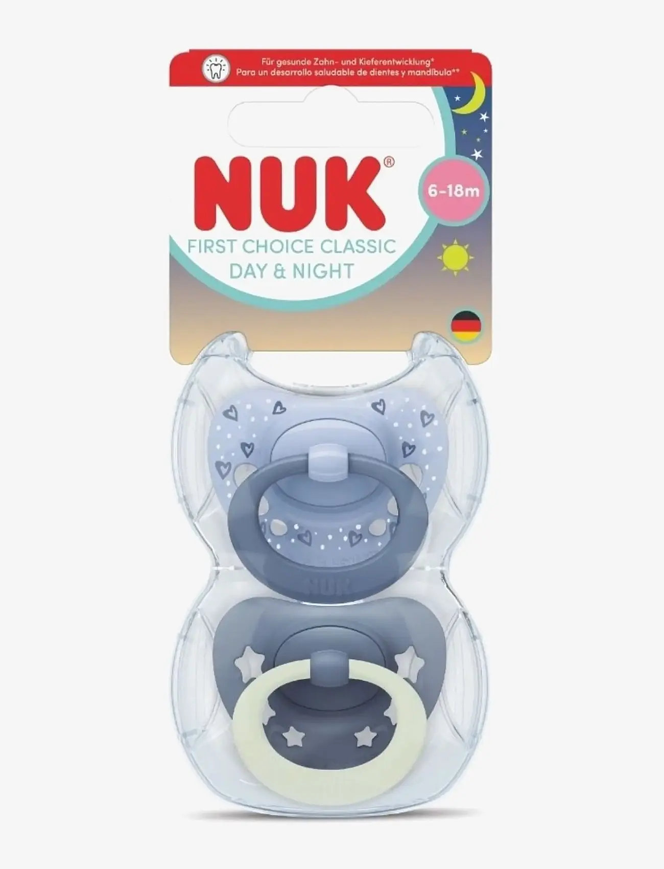 NUK - First Choice Classic Day & Night Blue, size 6-18 months - sutter - blue - 0
