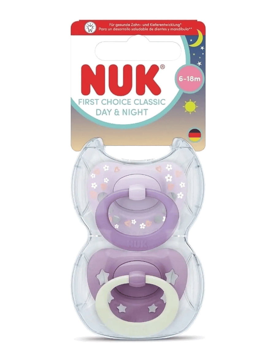 NUK - First Choice Classic Day & Night Purple, size 6-18 months - sutter - purple - 0