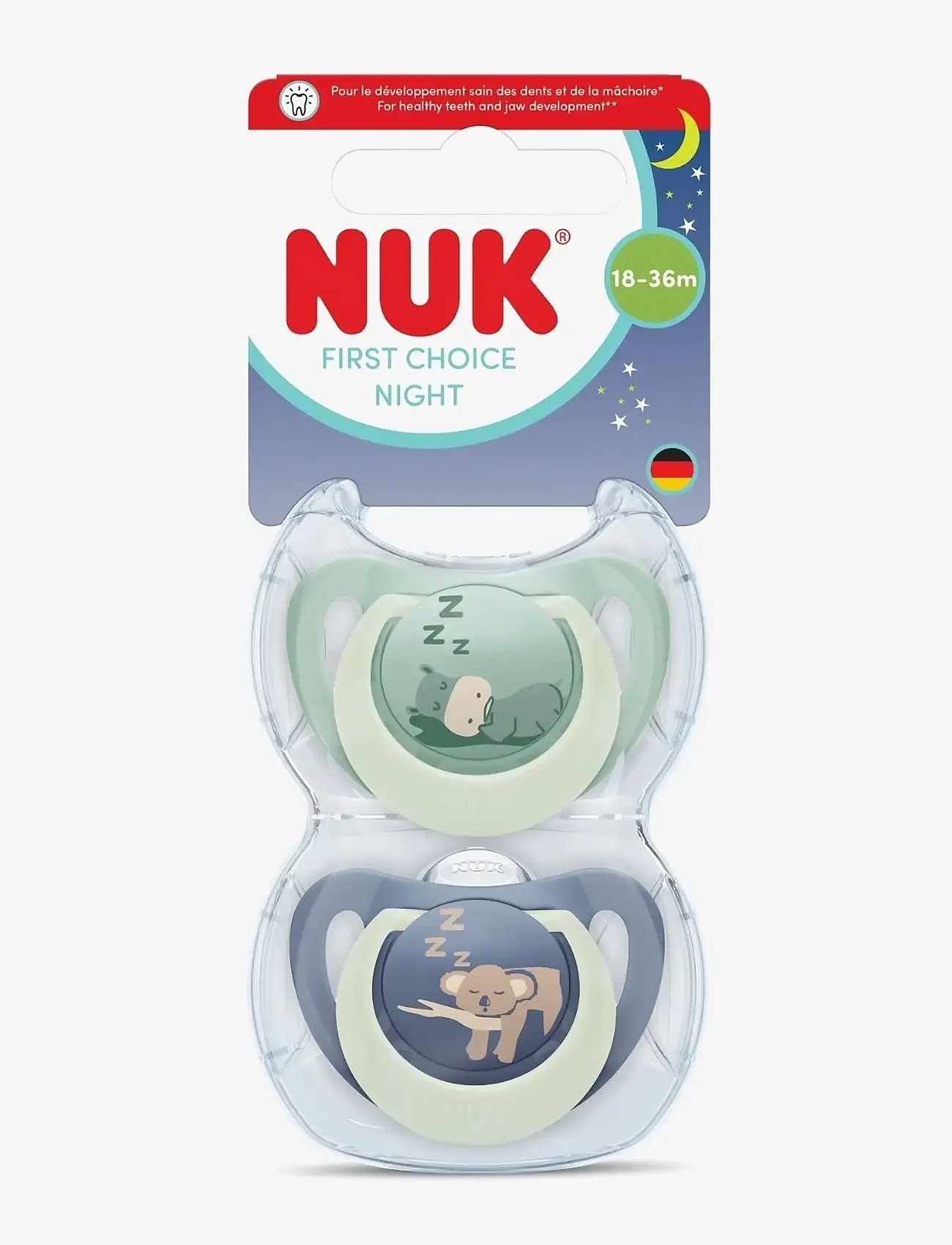 NUK - First Choice Night Hippo/Koala, size 18-36 months - schnuller - hippo/koala - 0