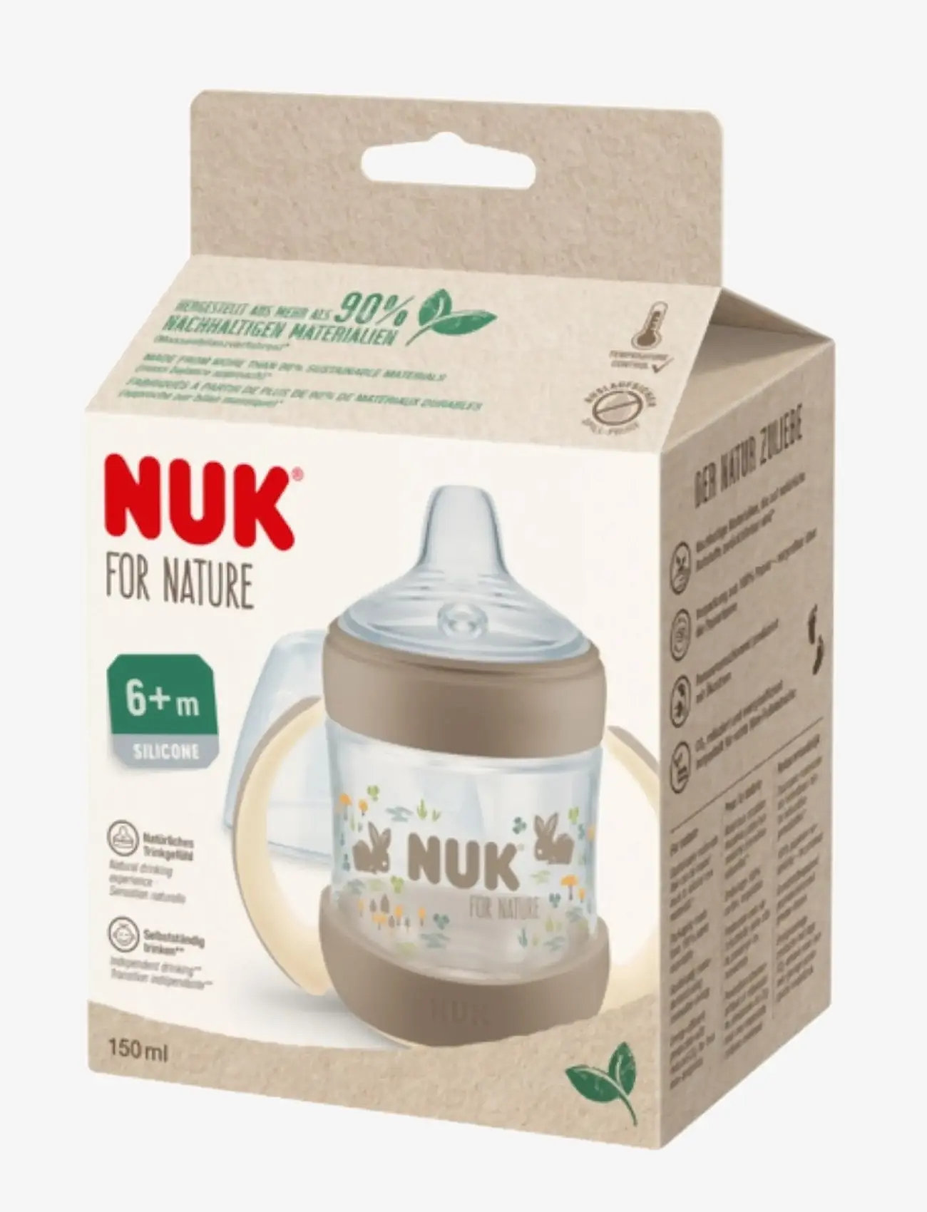 NUK - NUK for Nature Learner Bottle 150 ml, Creme - creme - 1