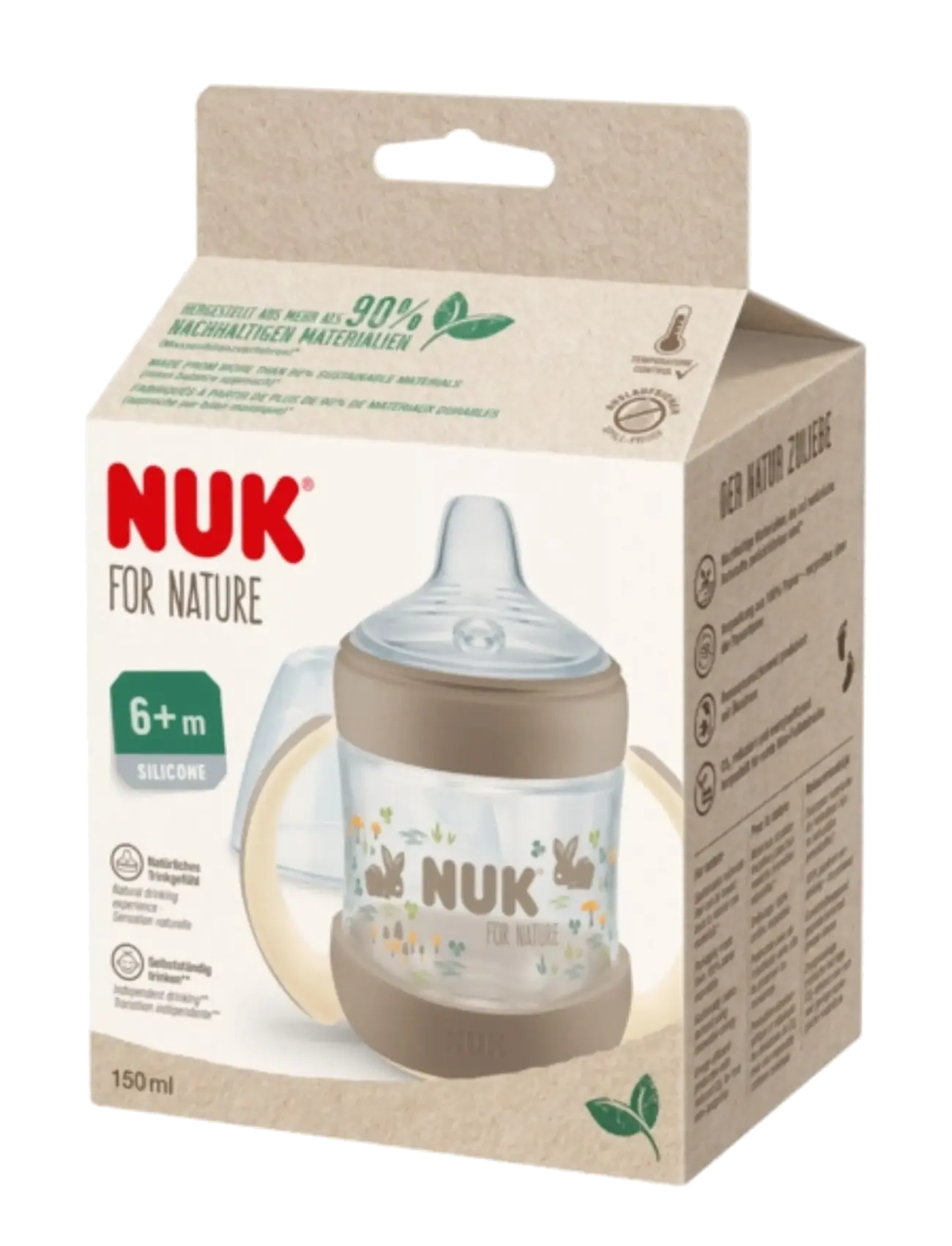 NUK - NUK for Nature Learner Bottle 150 ml, Creme - pipmuggar - creme - 1