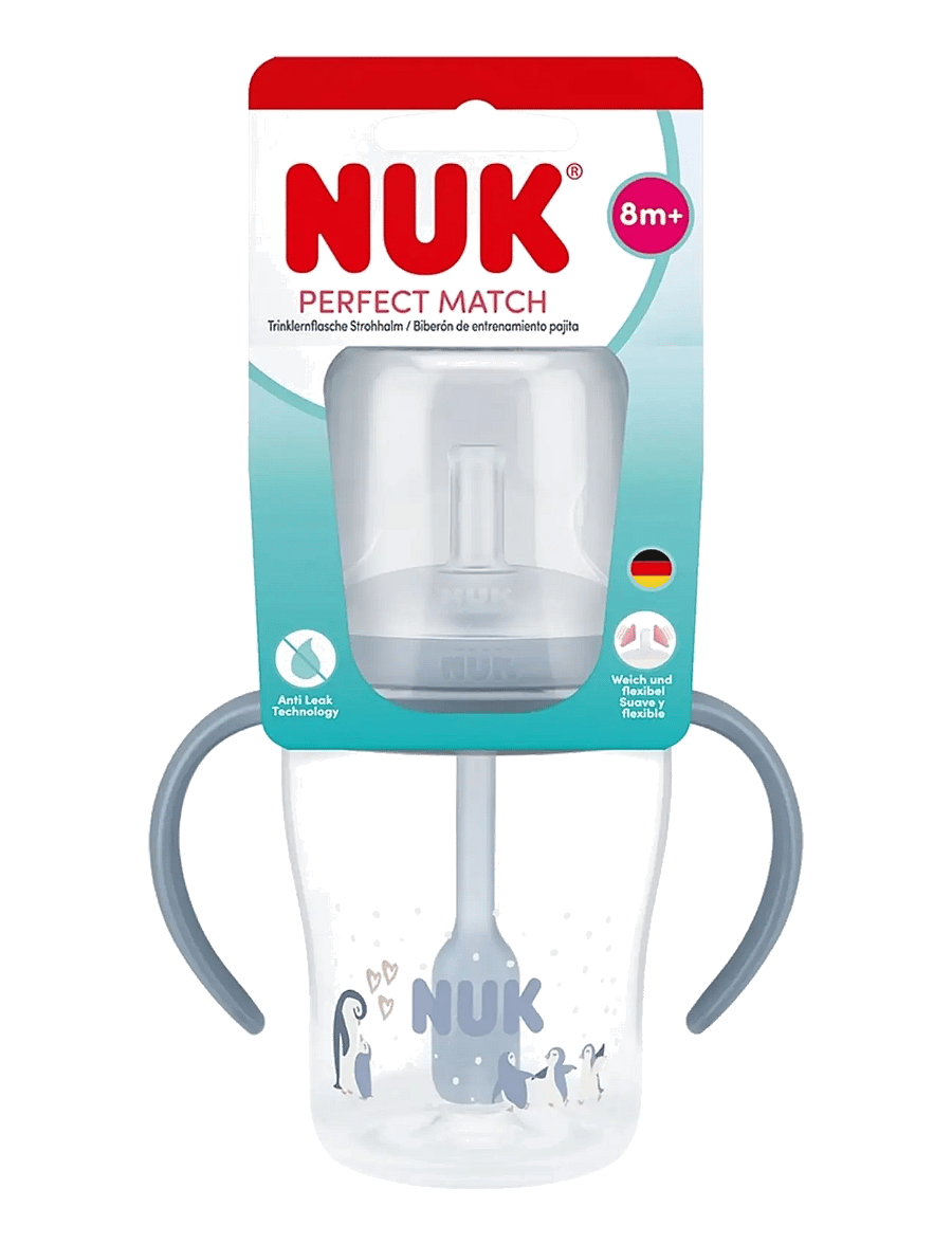 NUK - Perfect Match Learner Bottle Straw 150 ml, Penguin - joogitassid - penguin - 1