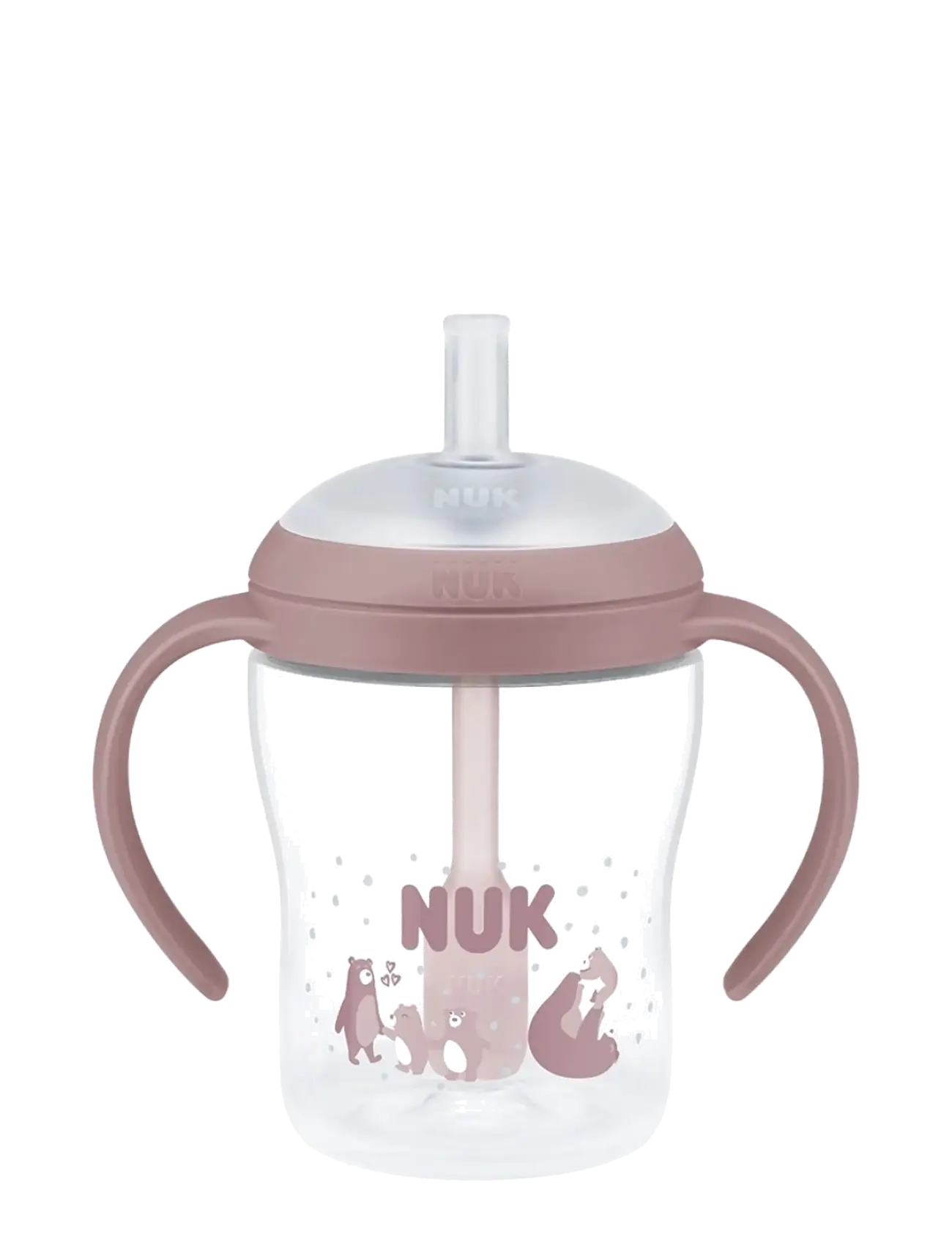 NUK Perfect Match Learner Bottle Straw 150 ml, Bear - NUK - BEAR / pink/rose