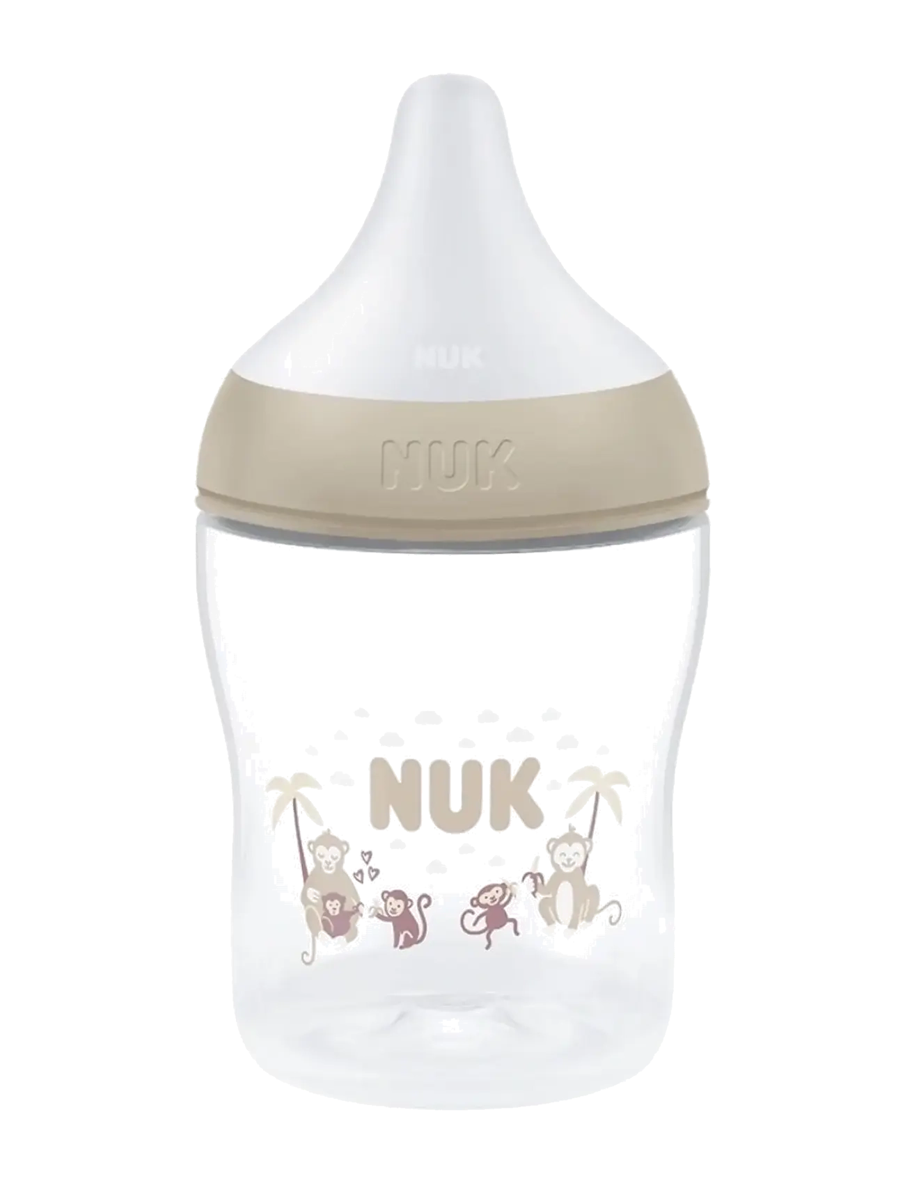 NUK Perfect Match Bottle 150 Ml, Monkey, ml, Baby Bottles & Accessories, Beige - Bottles, Kinder